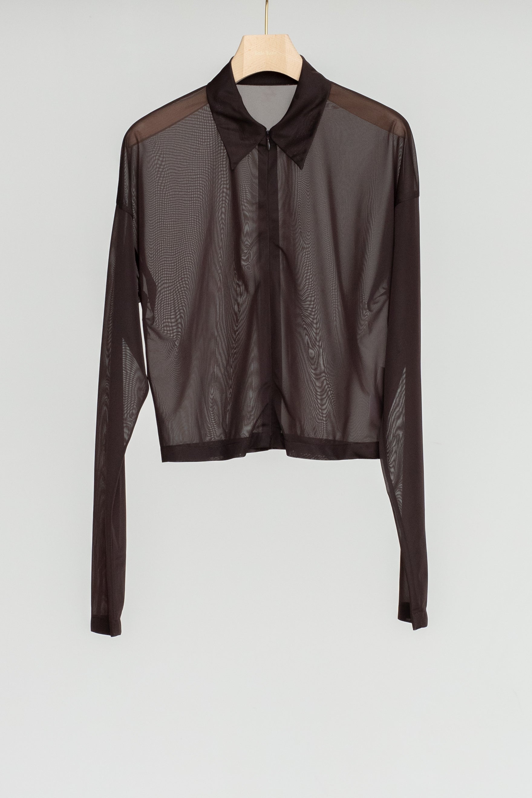 Sheer Tricot Front Zip Jacket(ls54546J)
