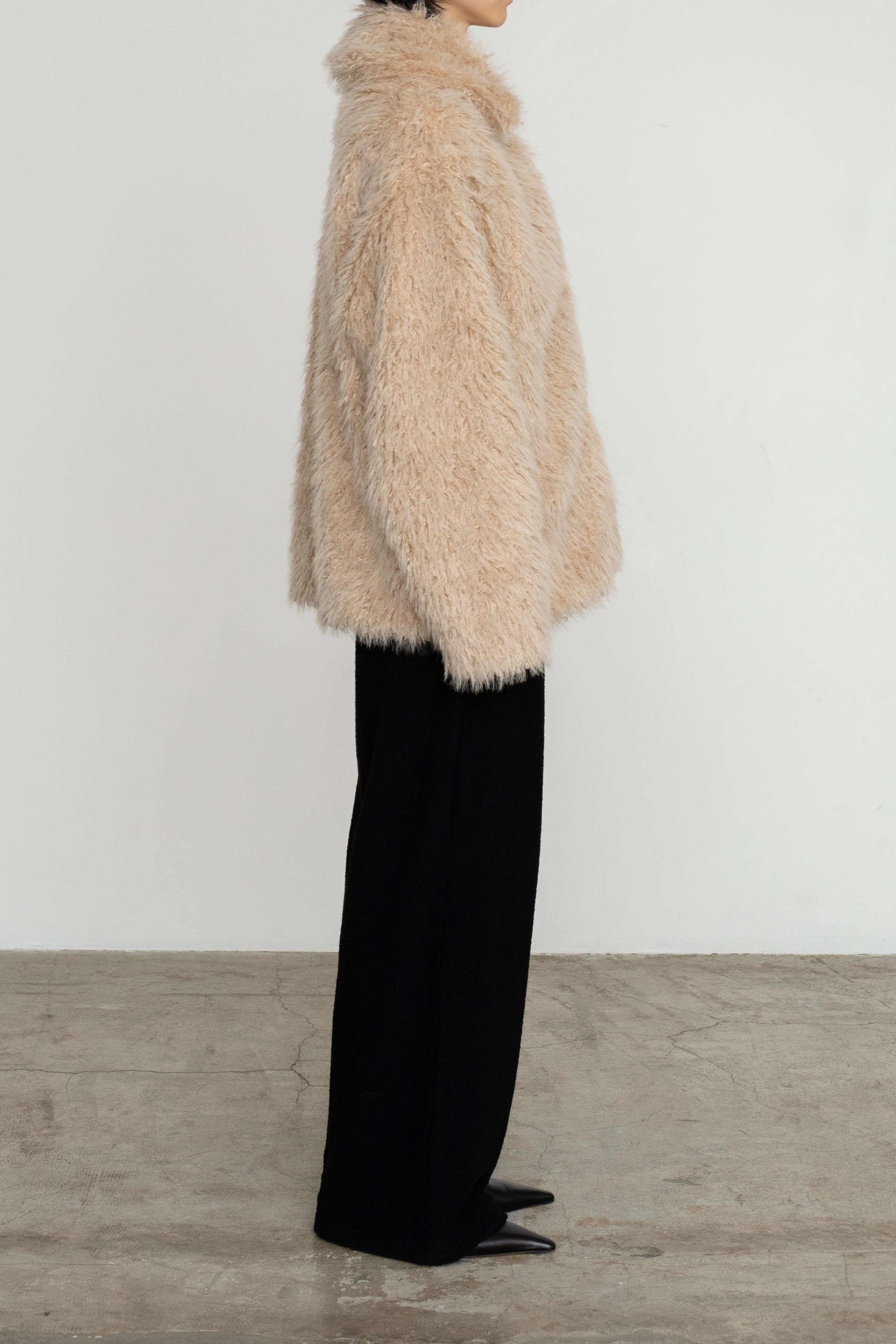【Pre-order】Eco Fur Snap Front Jacket (ls54536J)