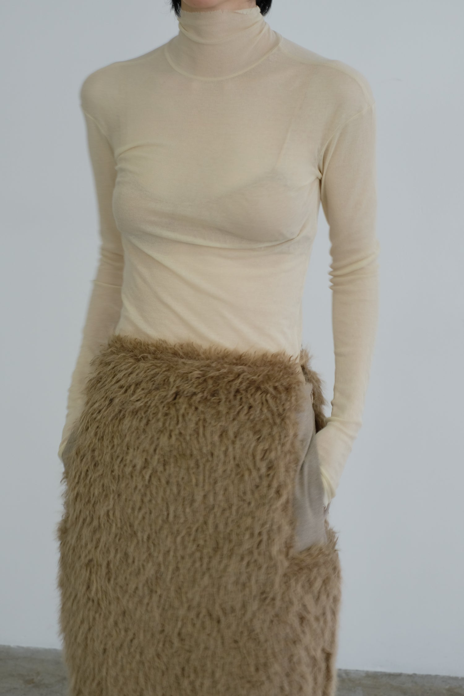 【Pre-order】Eco Fur 2way Skirt (ls54537S)