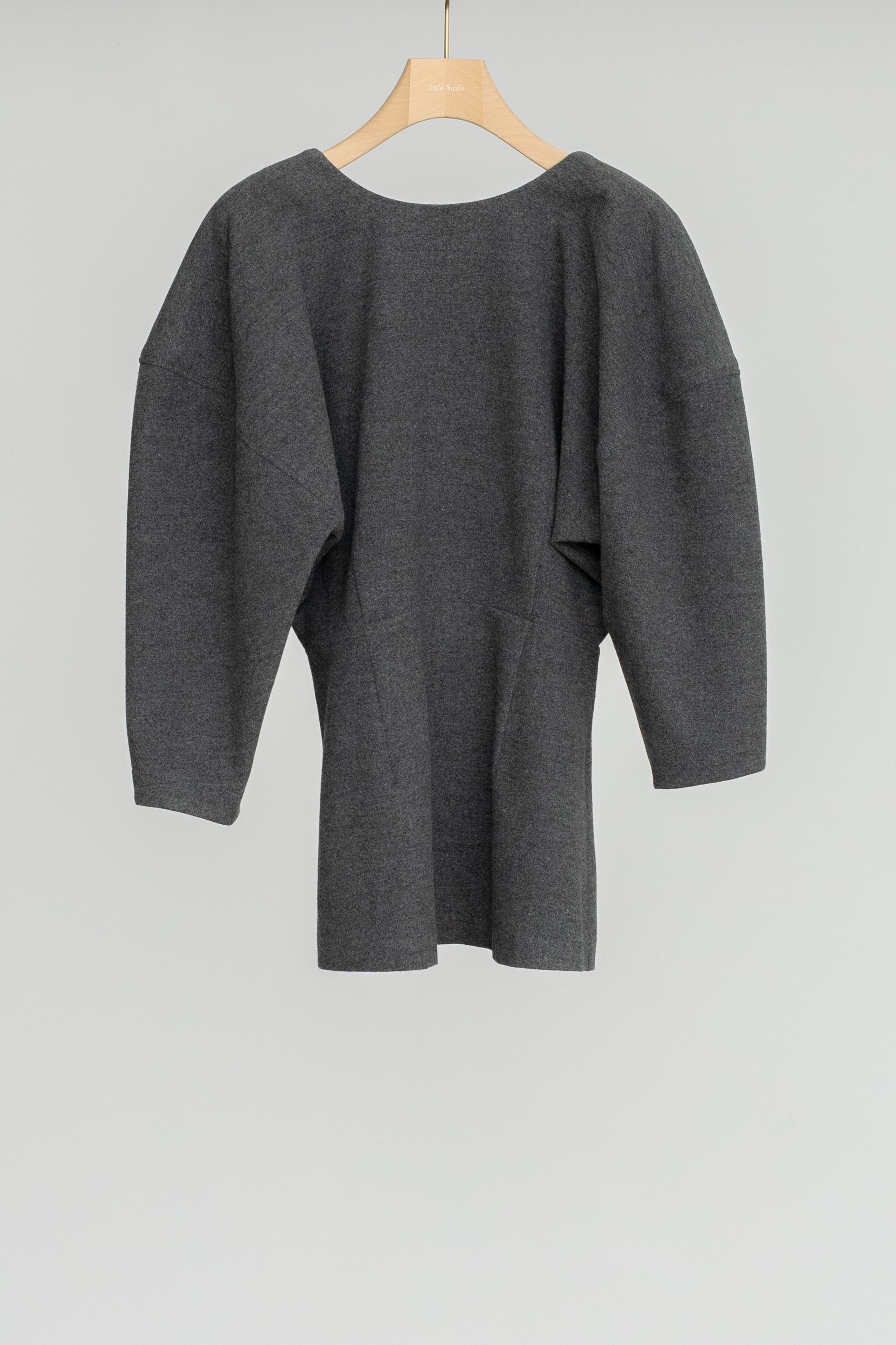 Velvet Peach TR Puff Sleeves Top (ls54552T)