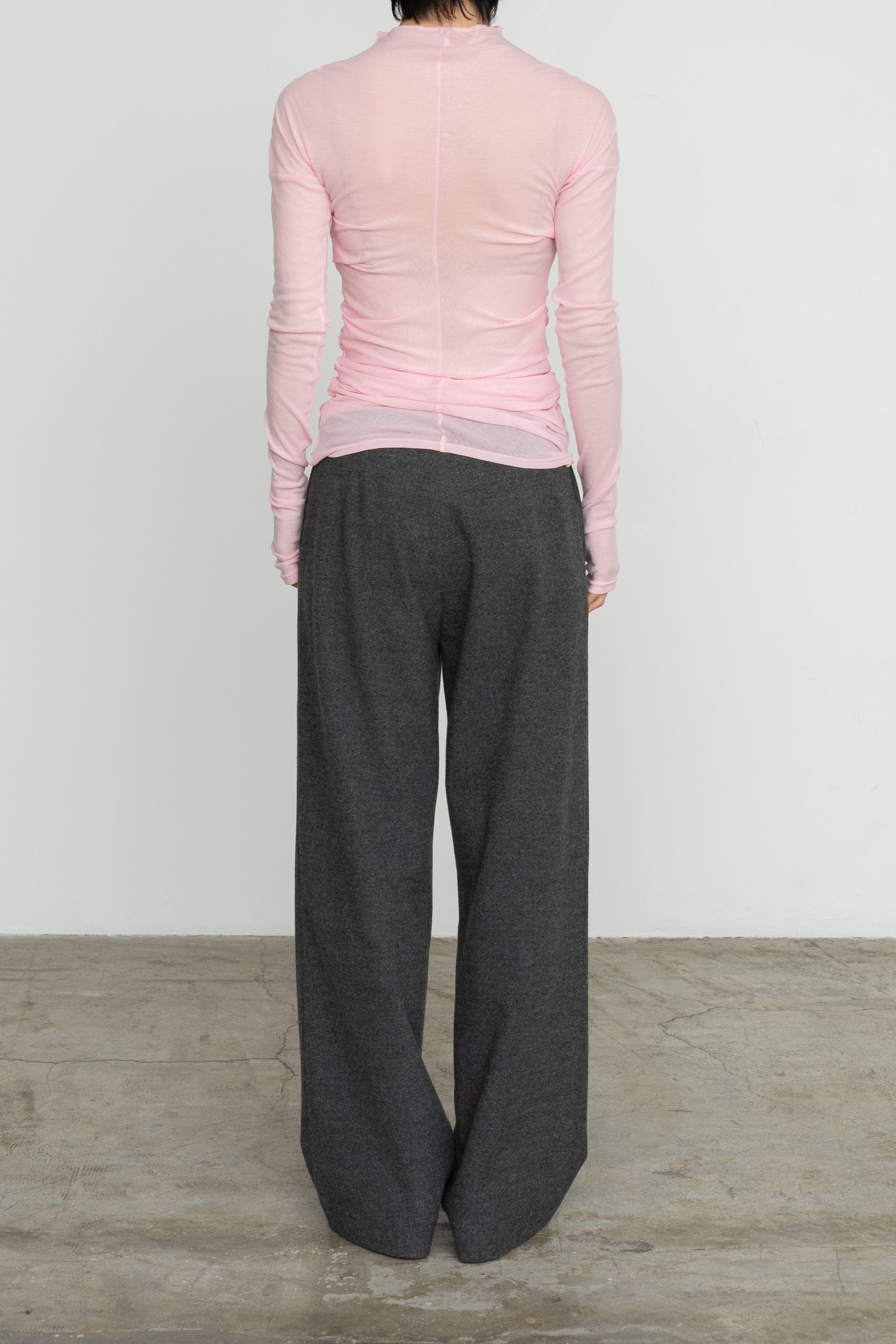 【Re stock】Sheer Fries Side Tuck Top (ls54534T)
