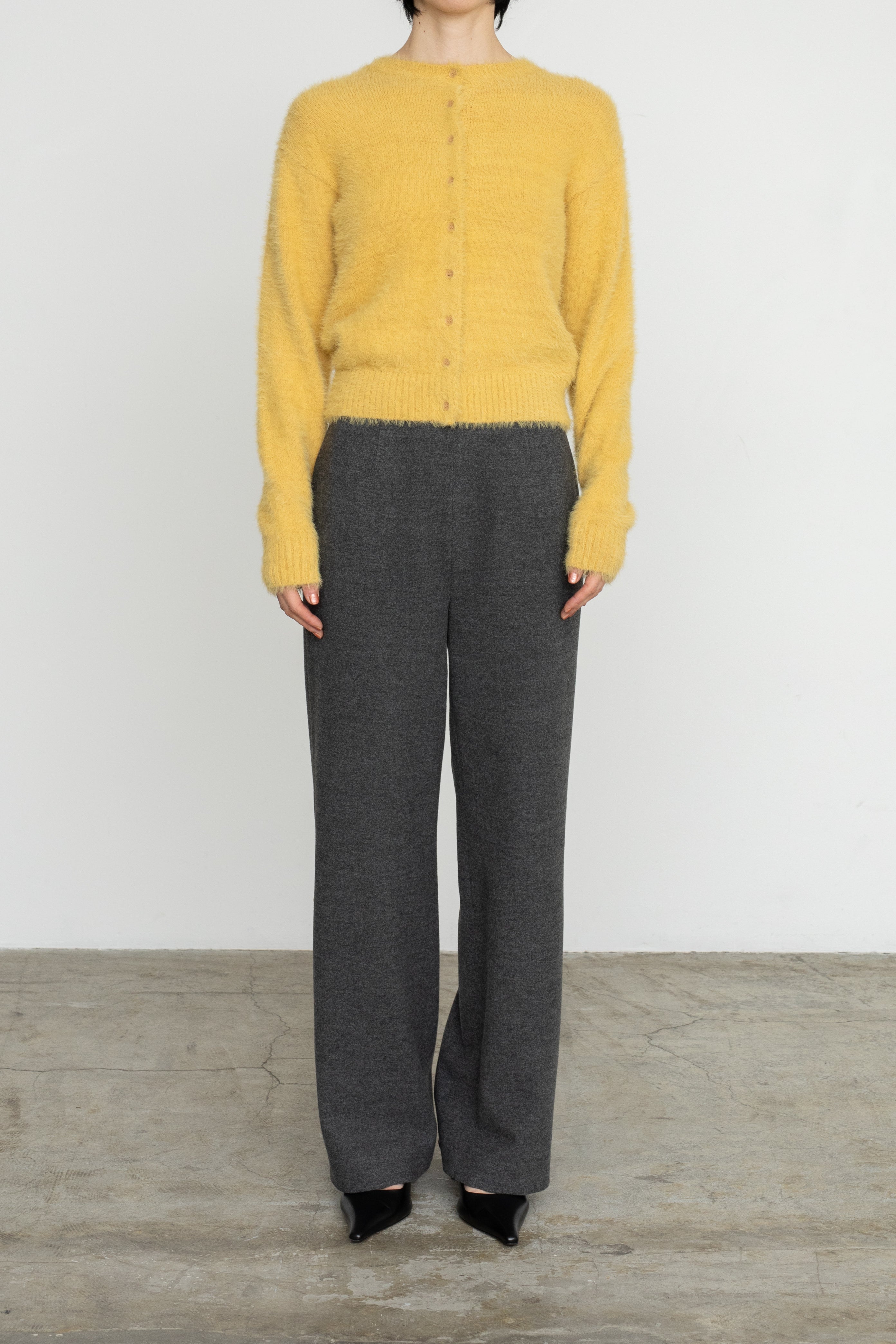 Nylon Fur Knit Cardigan (ls54531K)