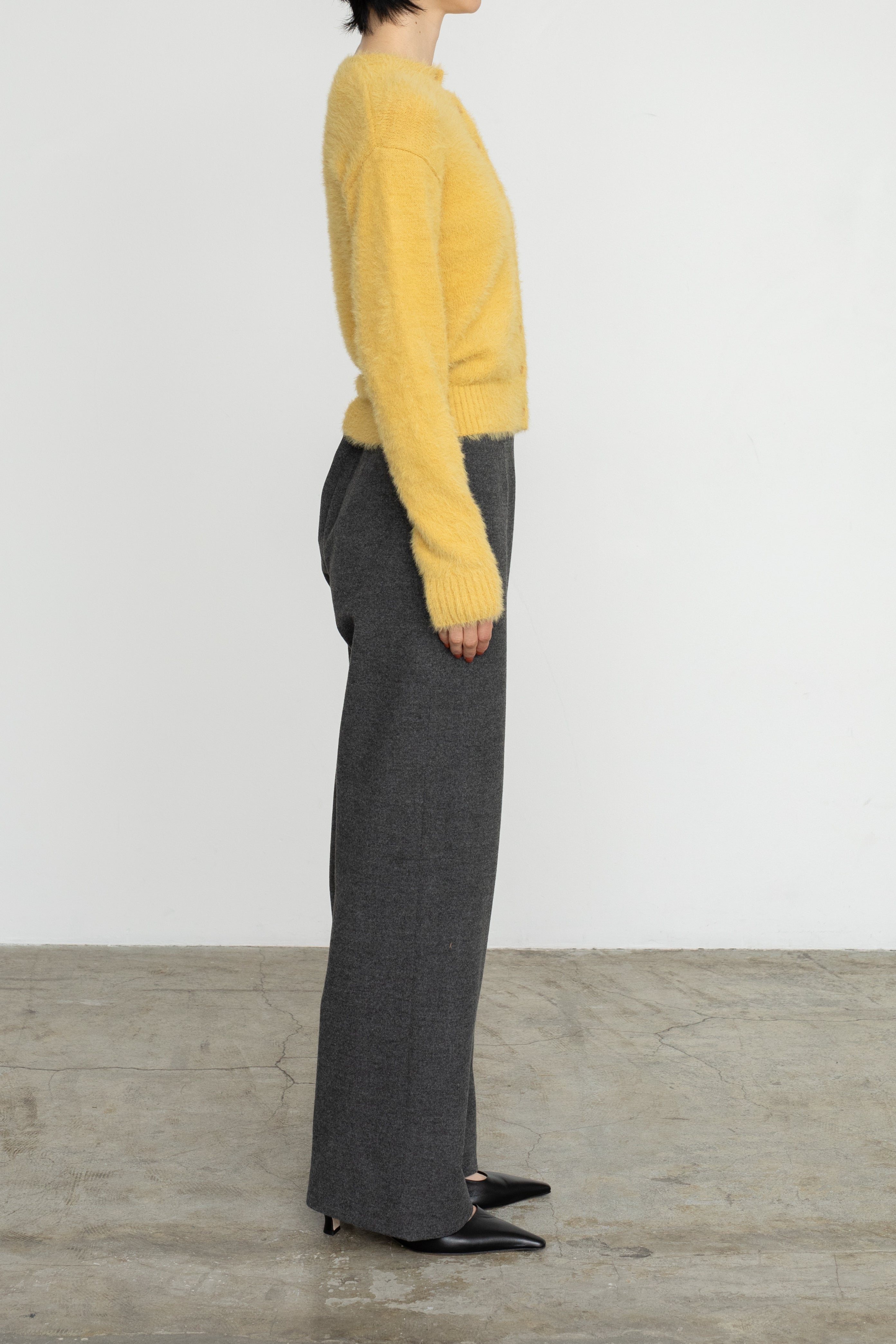 Nylon Fur Knit Cardigan (ls54531K)