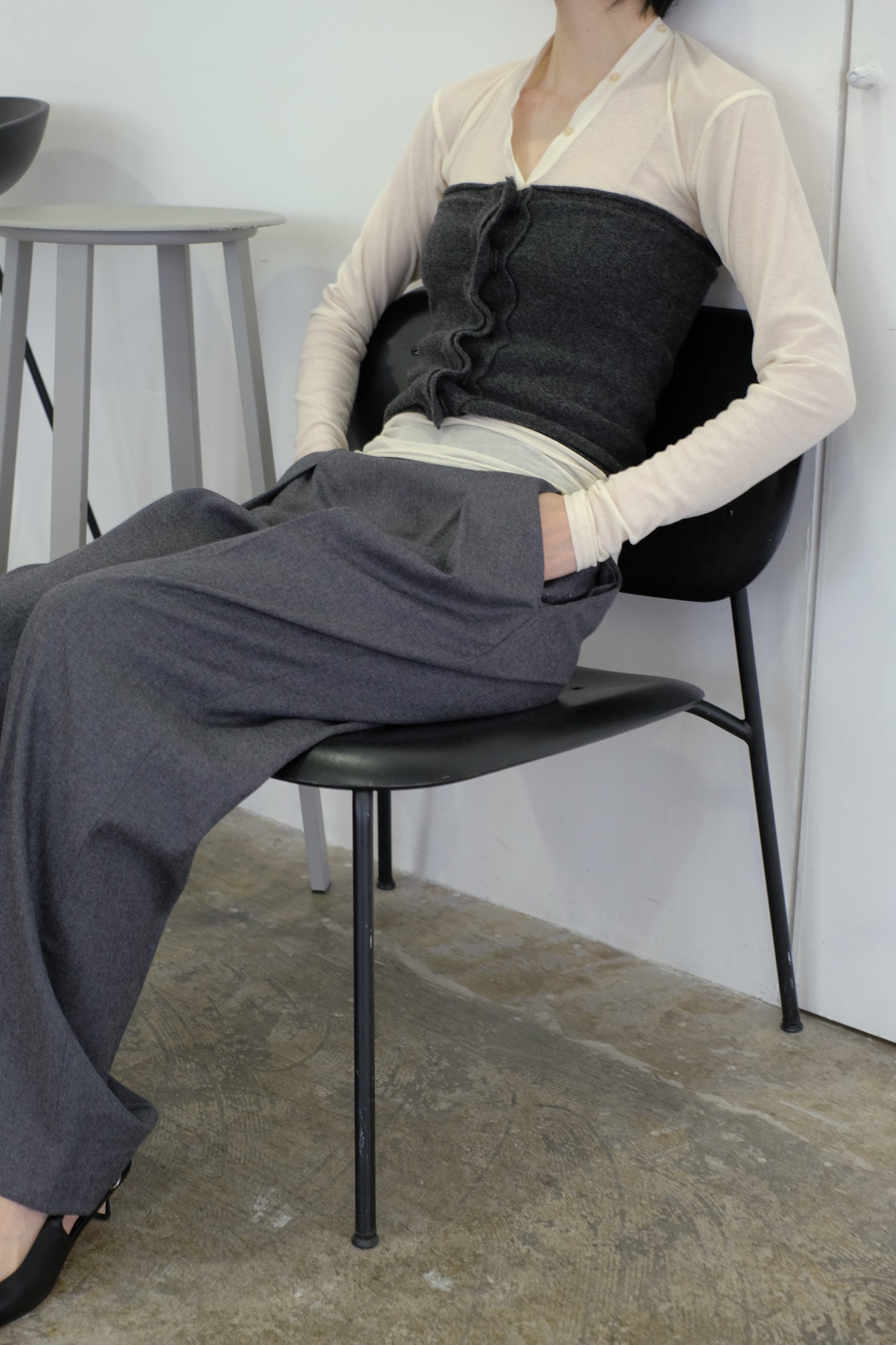 Extra Fine Merino Wool Knit Tube (ls54543K)