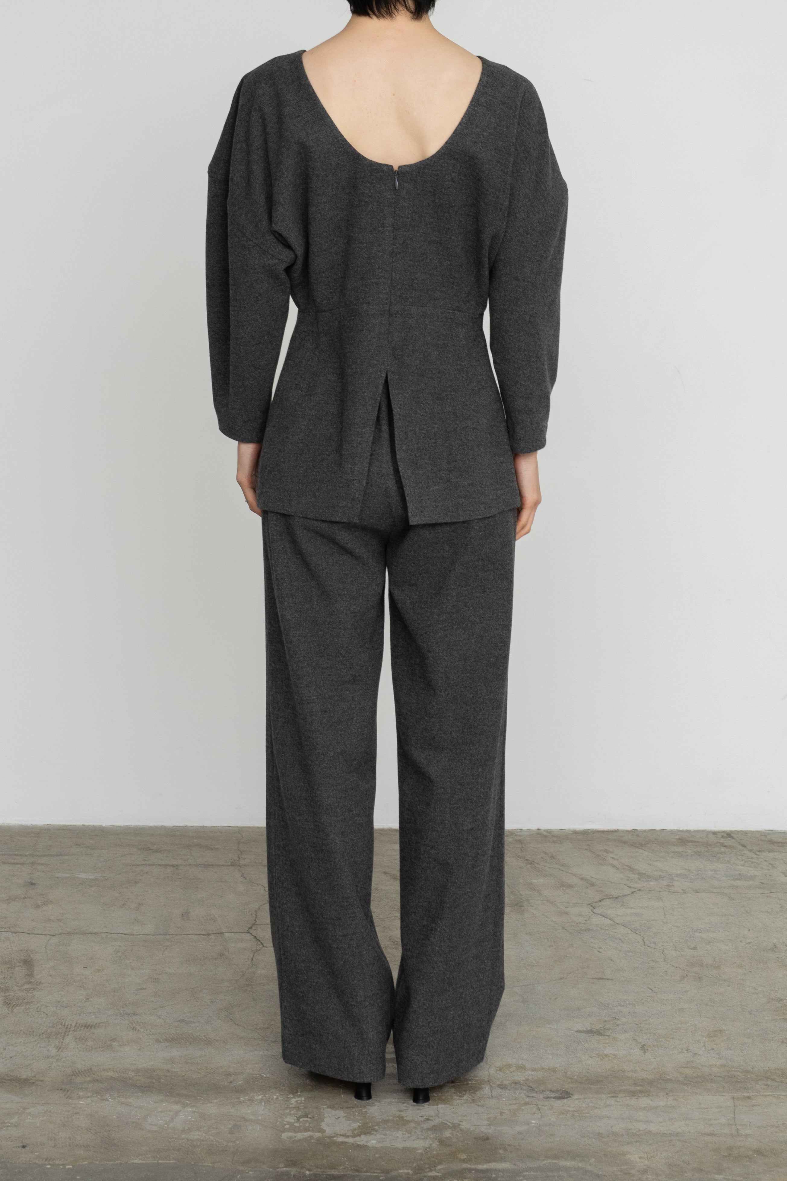 Velvet Peach TR Wide Straight Trousers (ls54550P)