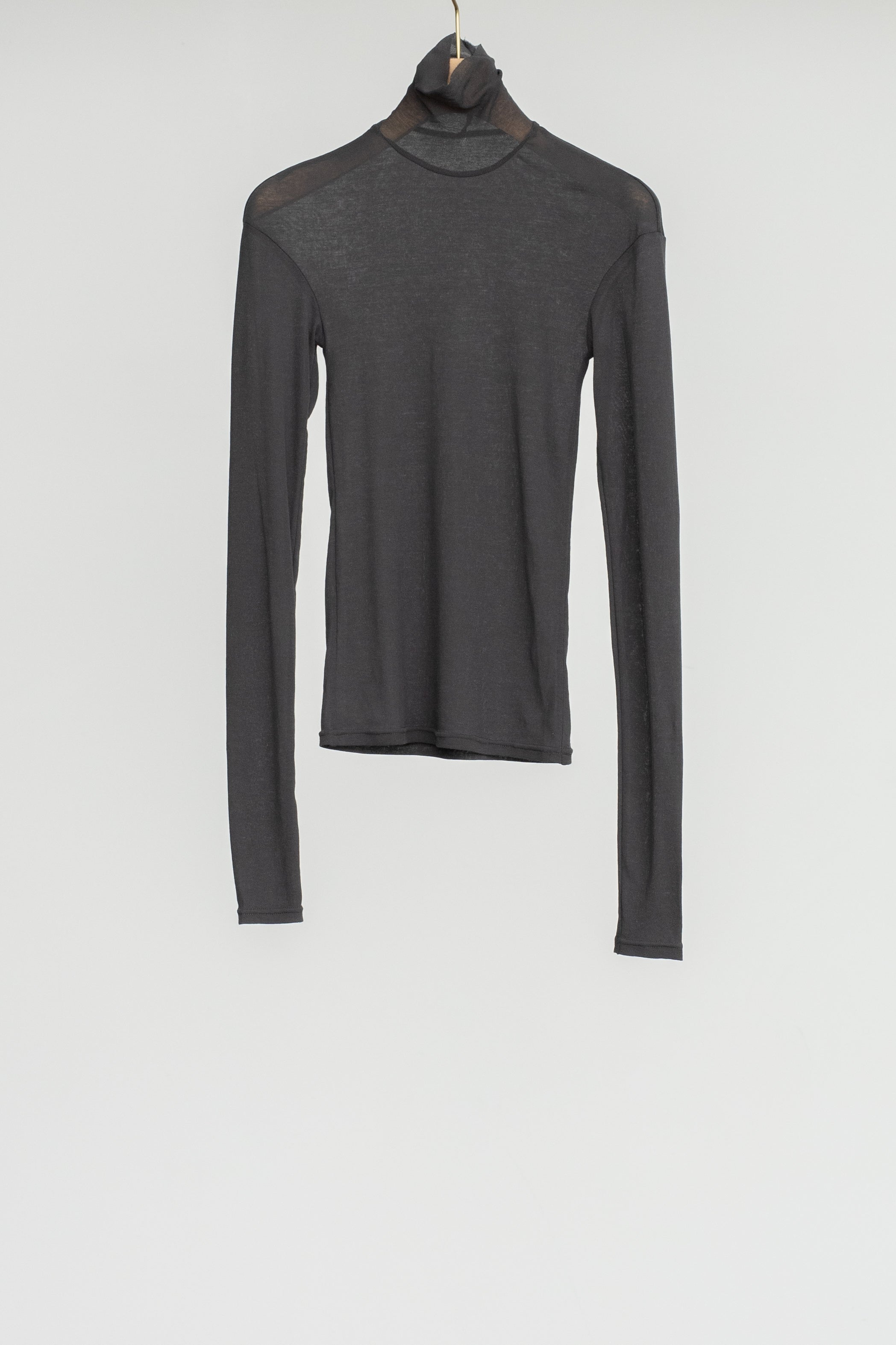Sheer Fries Turtleneck Top (ls54551T)