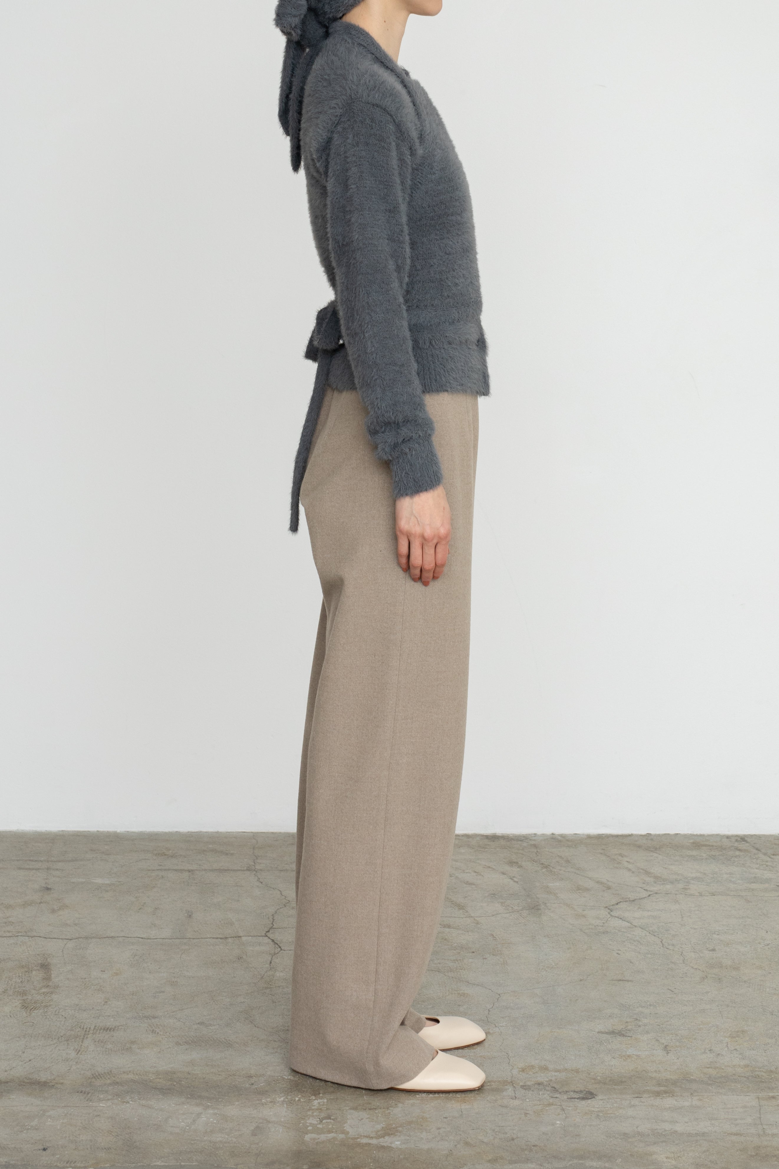 Nylon Fur Knit Cardigan (ls54531K)