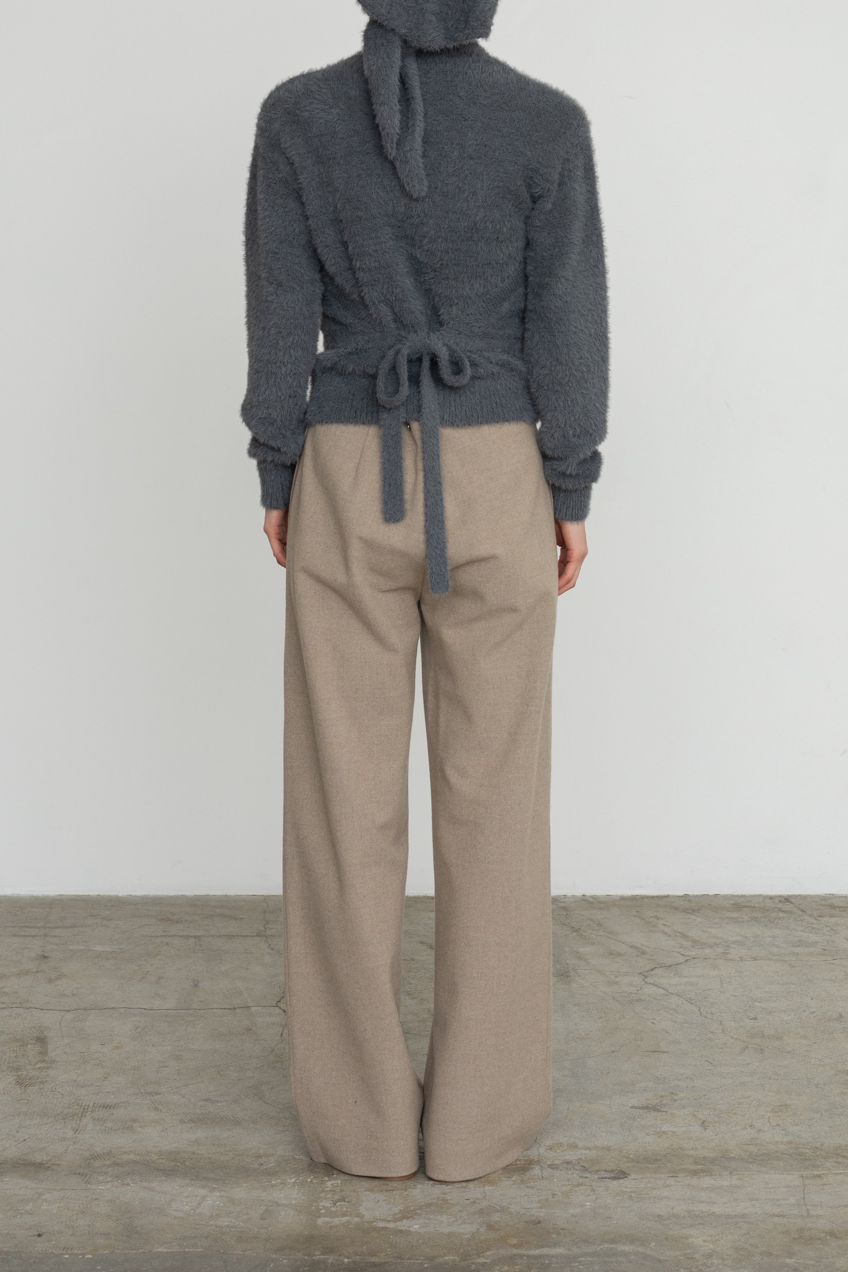 Nylon Fur Knit Cardigan (ls54531K)