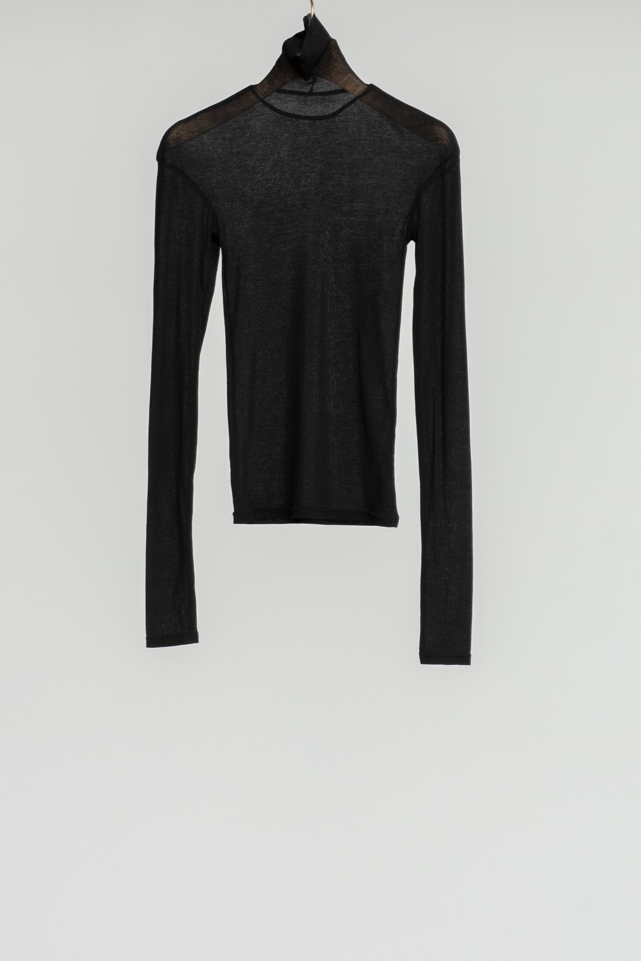 Sheer Fries Turtleneck Top (ls54551T)