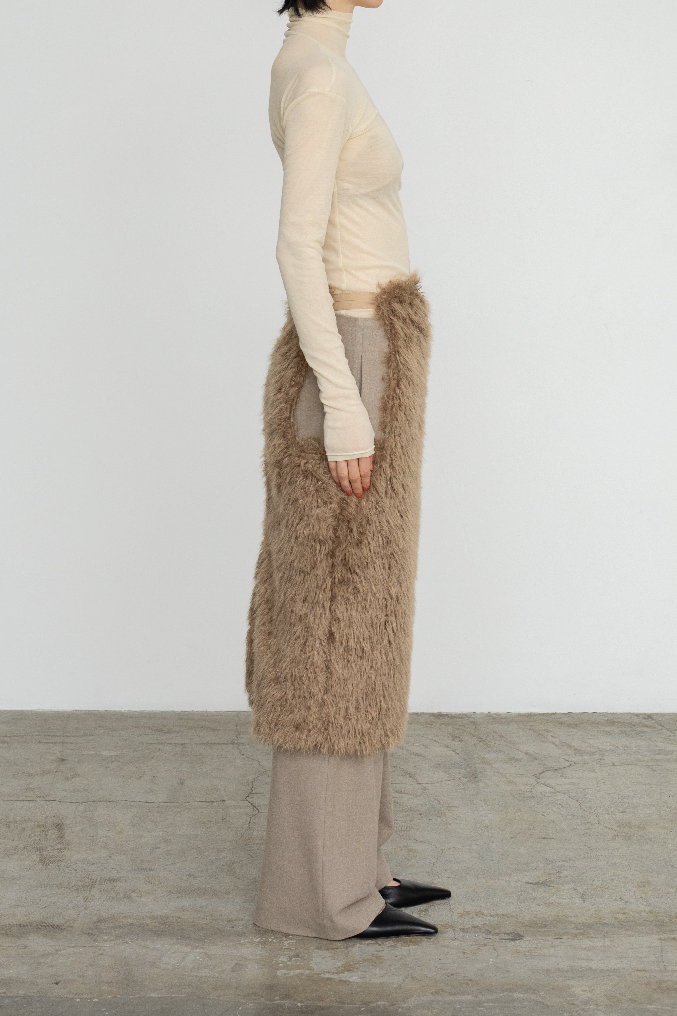 Sheer Fries Turtleneck Top (ls54551T)