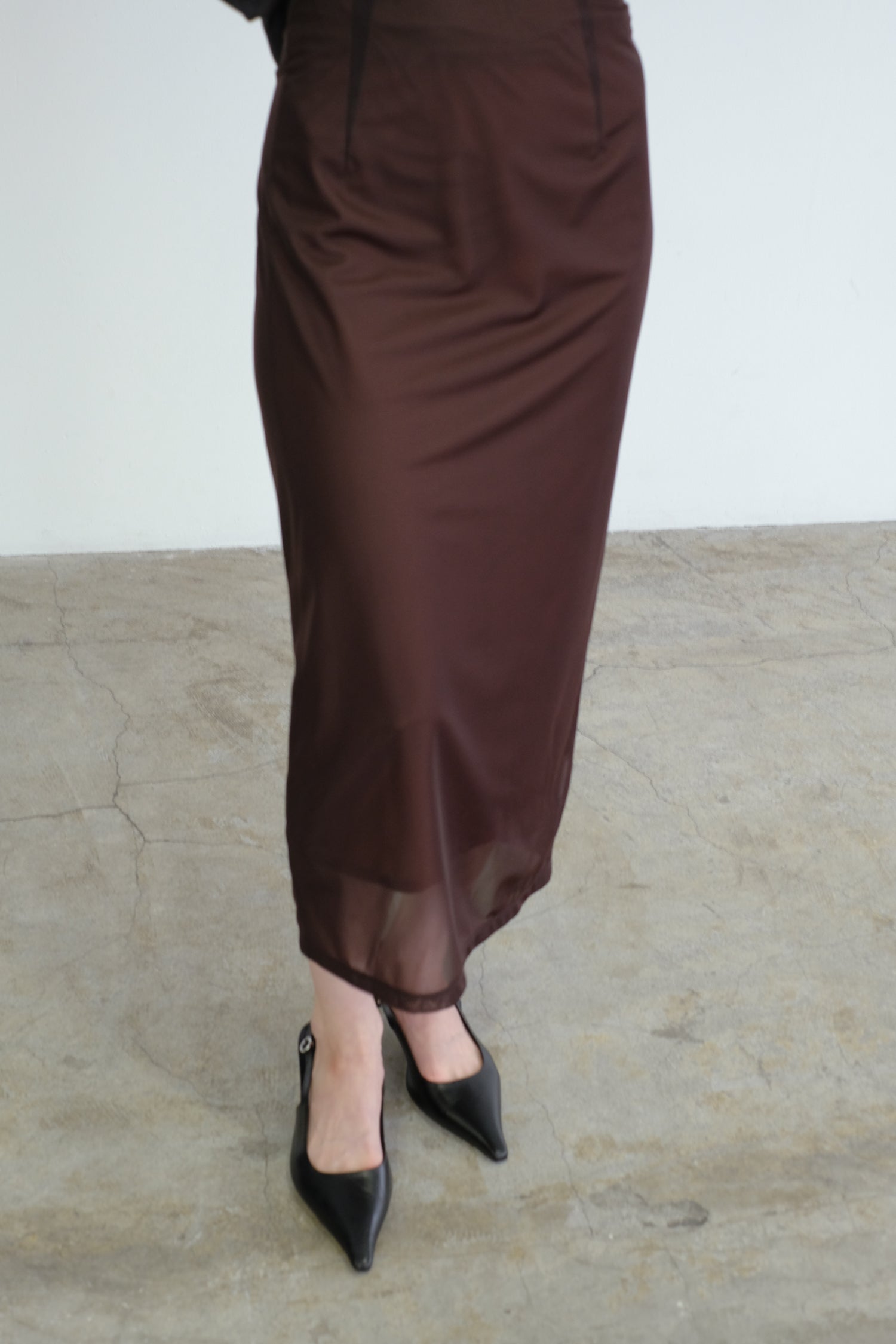 Sheer Tricot Skirt With Inner (ls54547S)