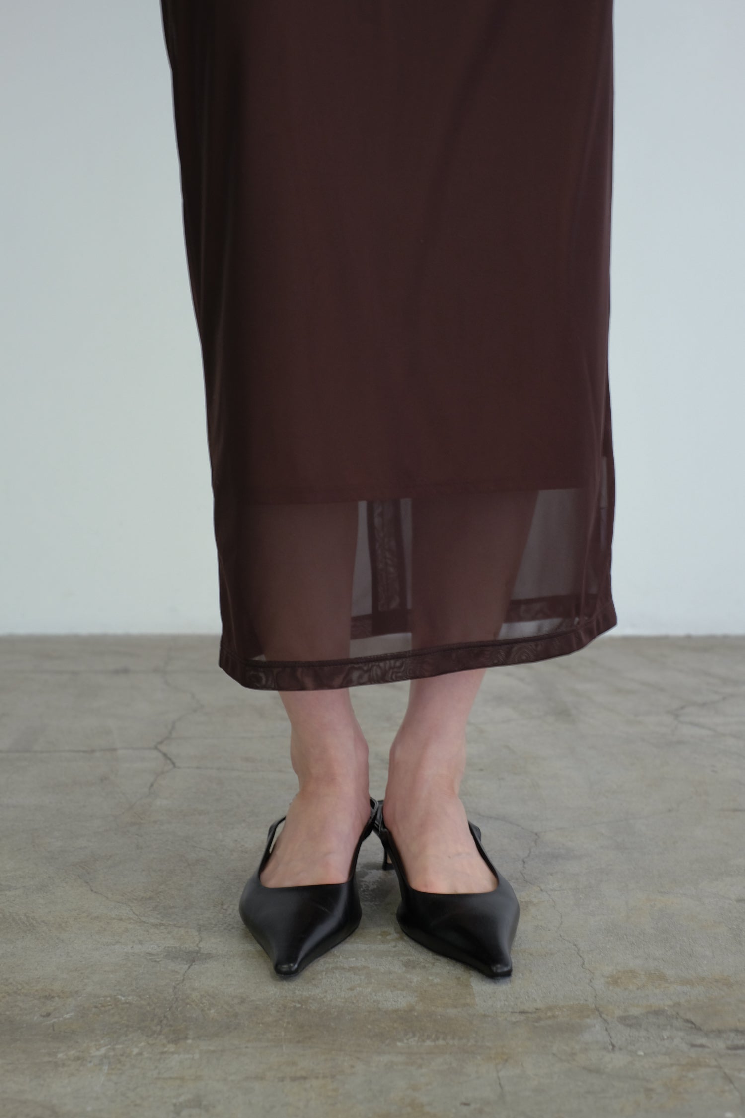 Sheer Tricot Skirt With Inner (ls54547S)