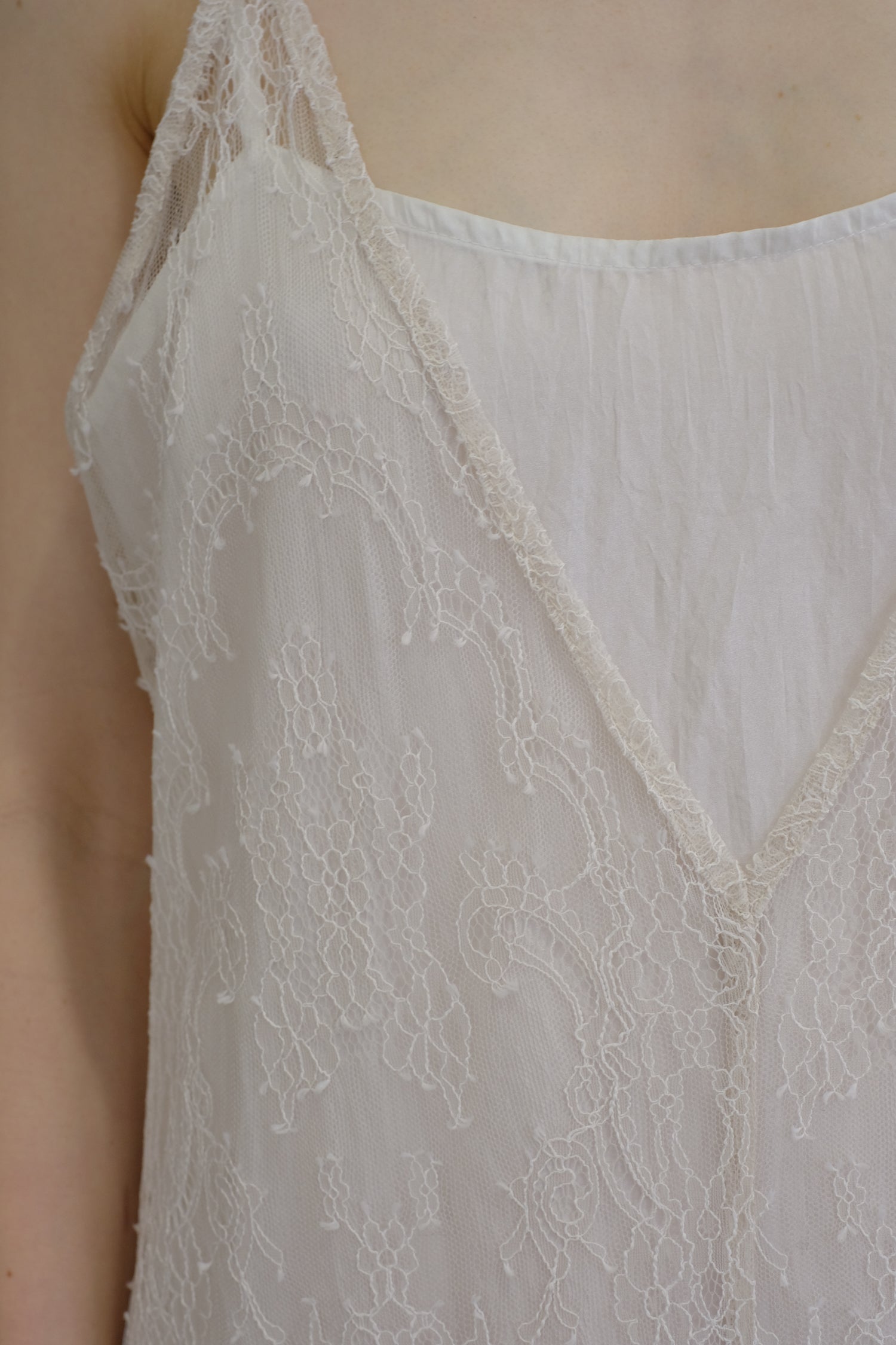Lace Camisole Slit Dress (ls54541D)