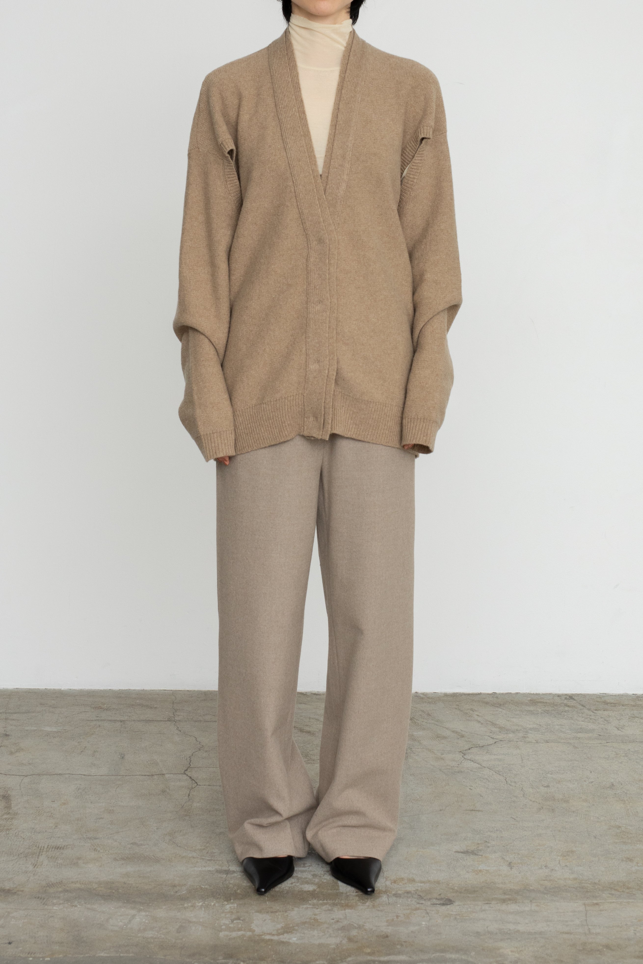 Velvet Peach TR Wide Straight Trousers (ls54550P)