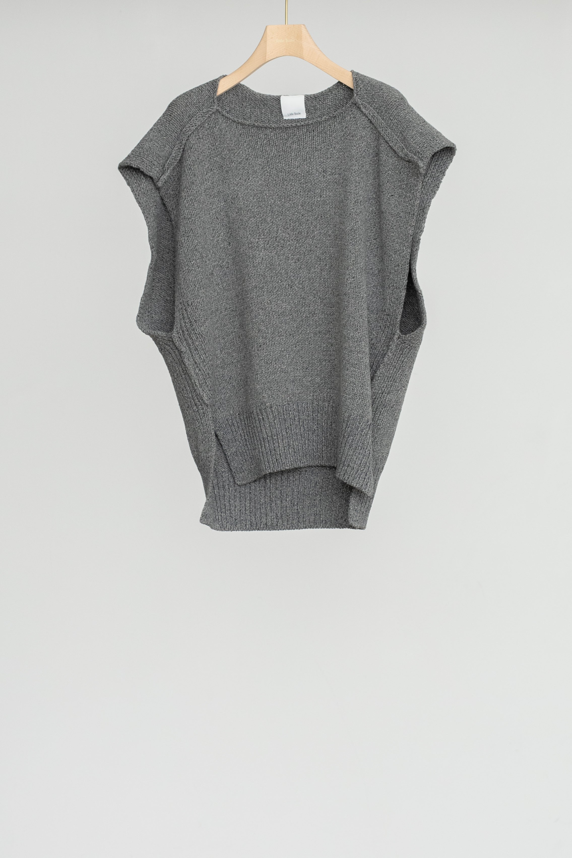 Wool Cotton Mix Color Knit Vest (ls54557K)