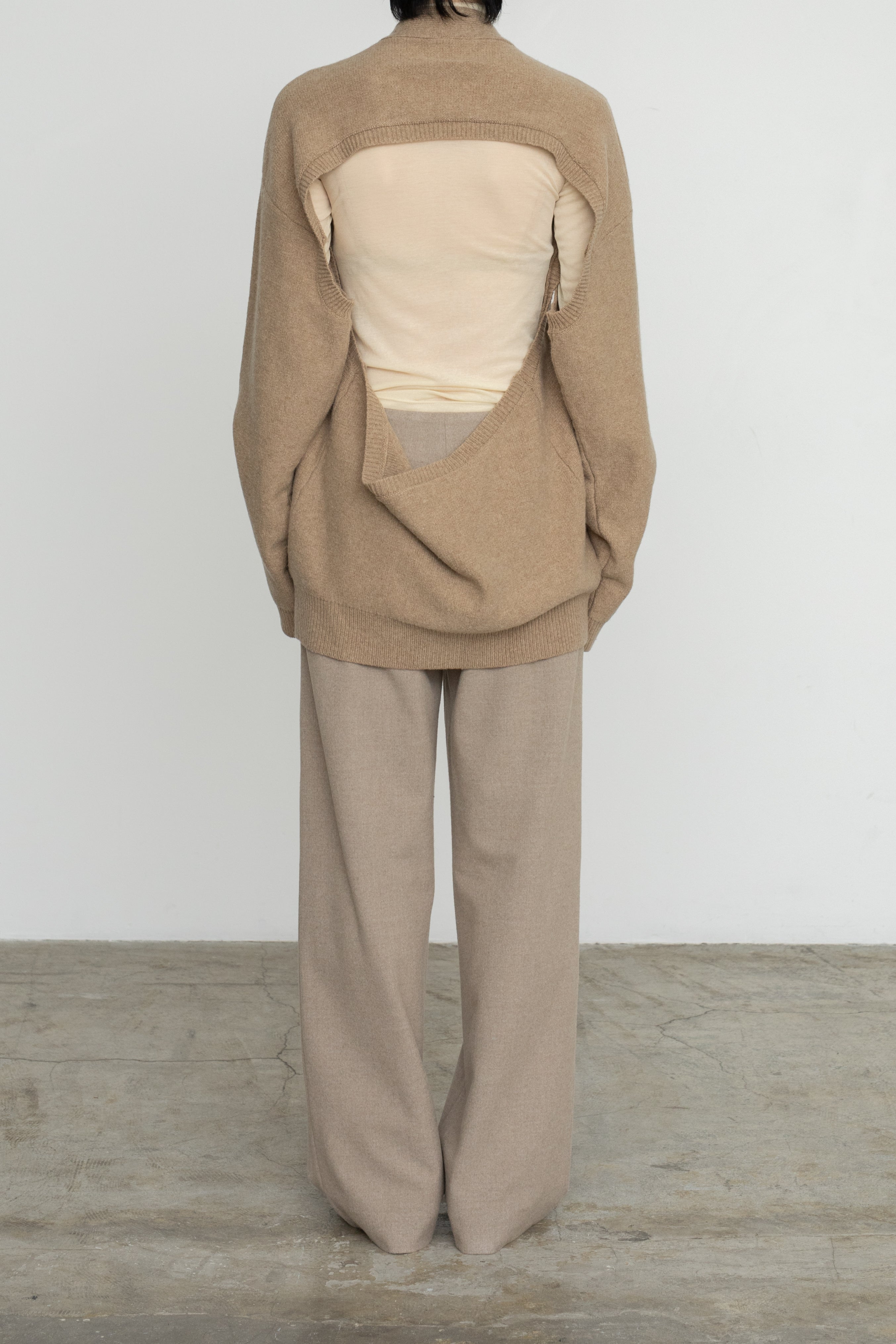 Velvet Peach TR Wide Straight Trousers (ls54550P)