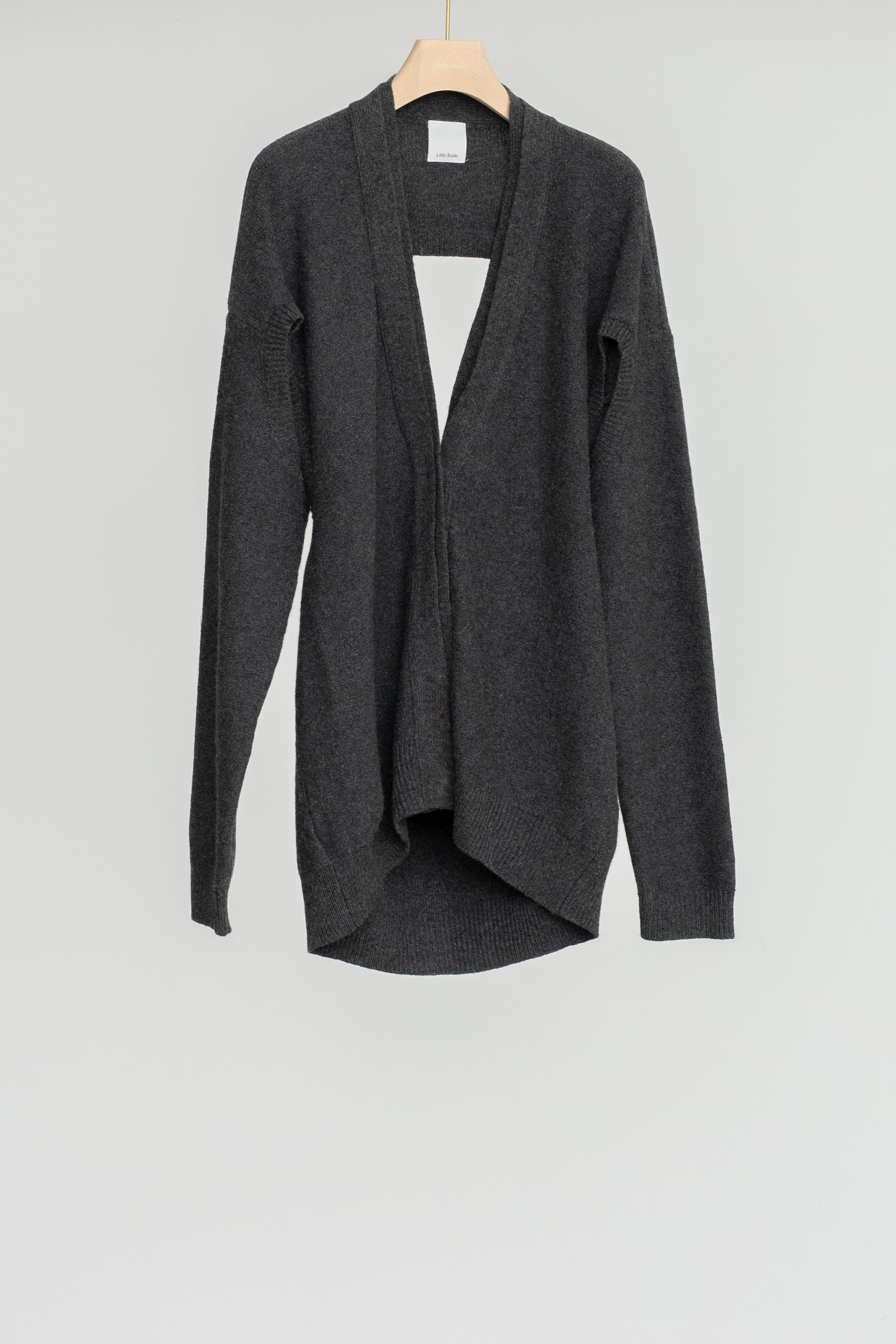 Extra Fine Merino Wool Cut Out Knit Cardigan (ls54542K)