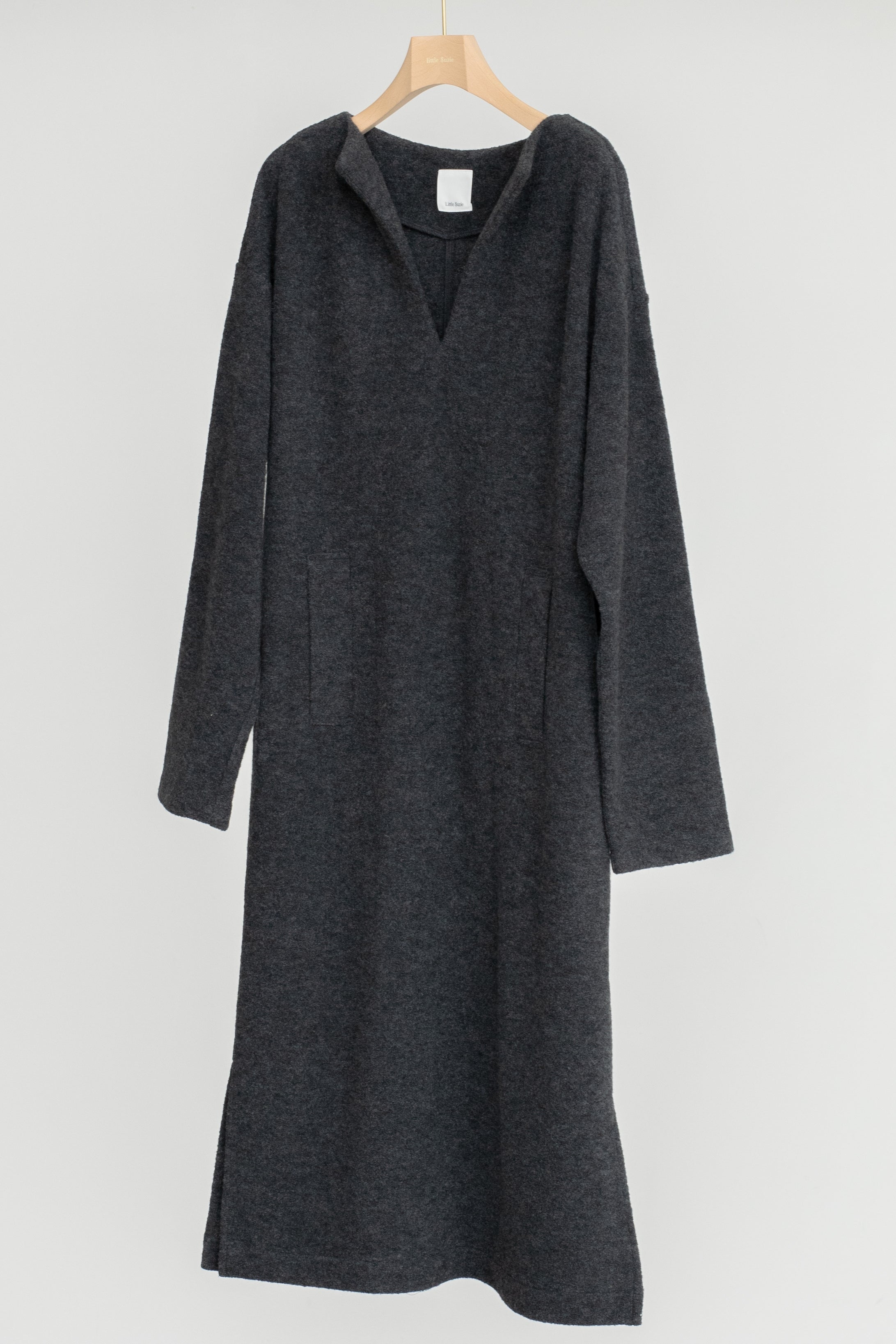 Wool Boucle Keyneck Dress (ls54554D)