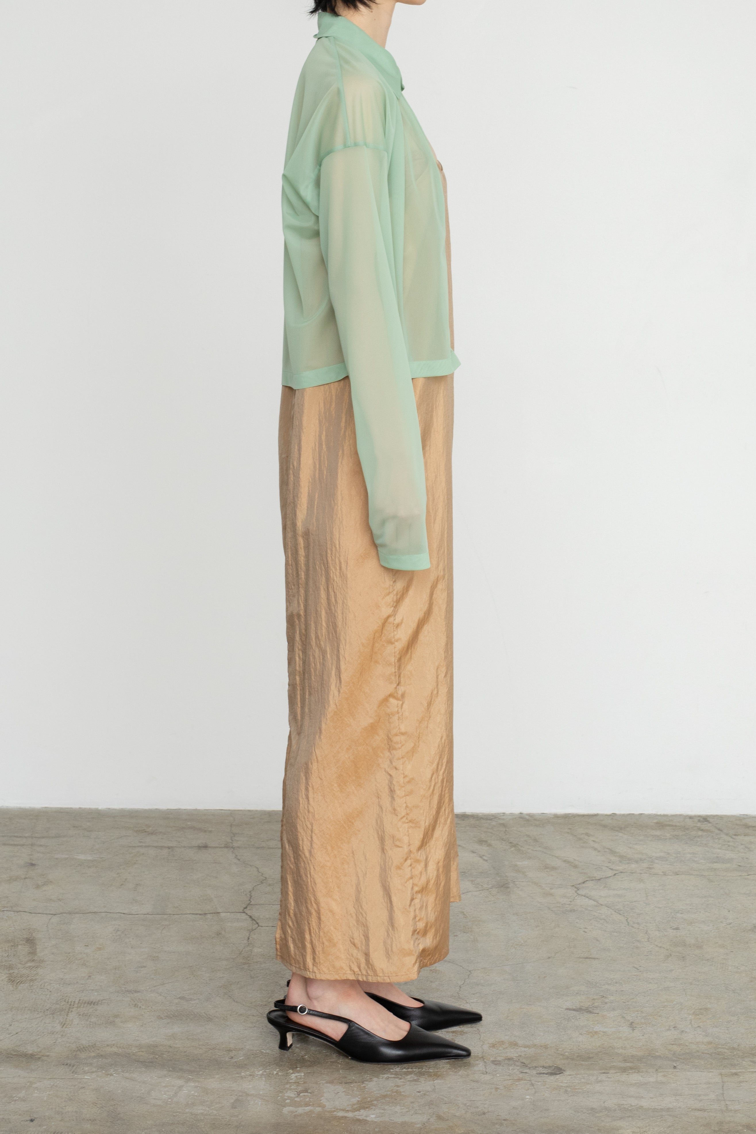 Sheer Tricot Front Zip Jacket(ls54546J)