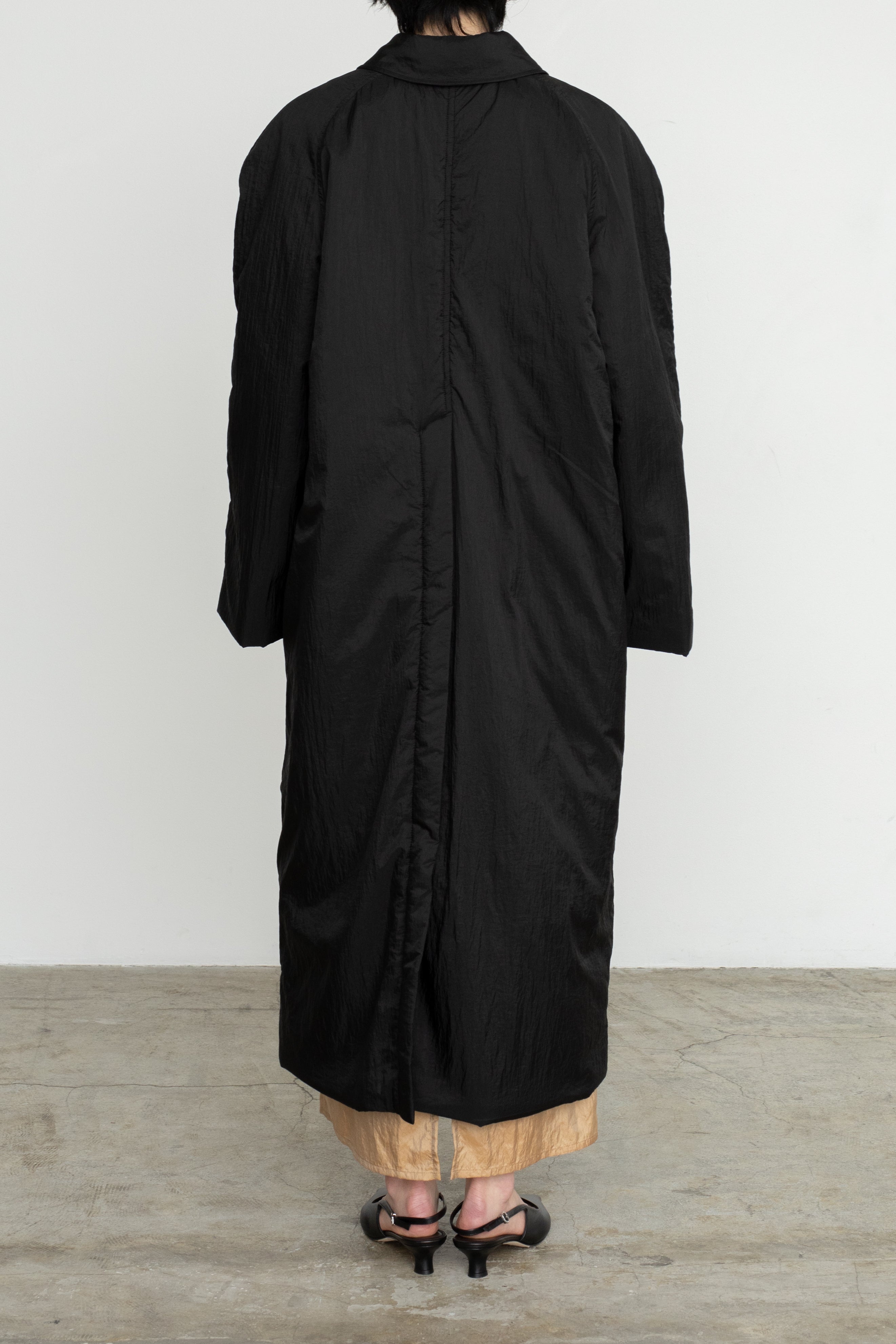 【Pre-order】Sheer Nylon Patted Long Coat (ls54535J)