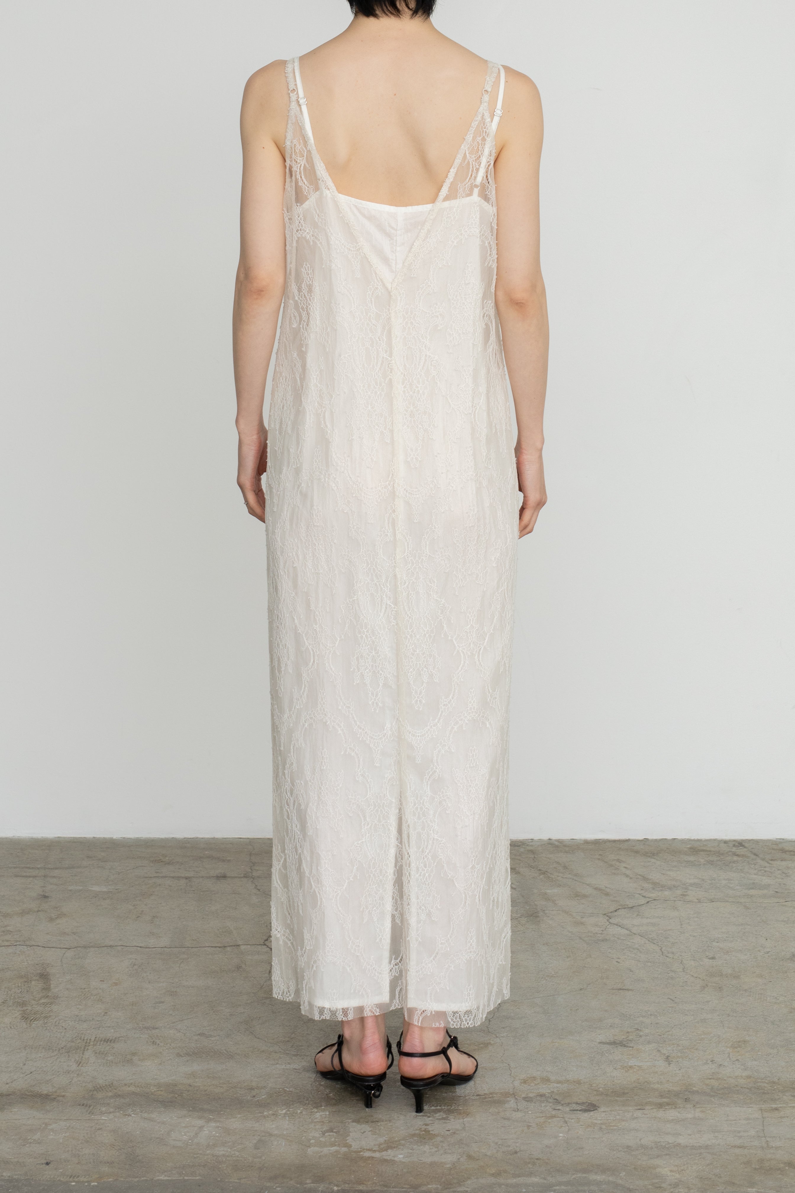 Lace Camisole Slit Dress (ls54541D)