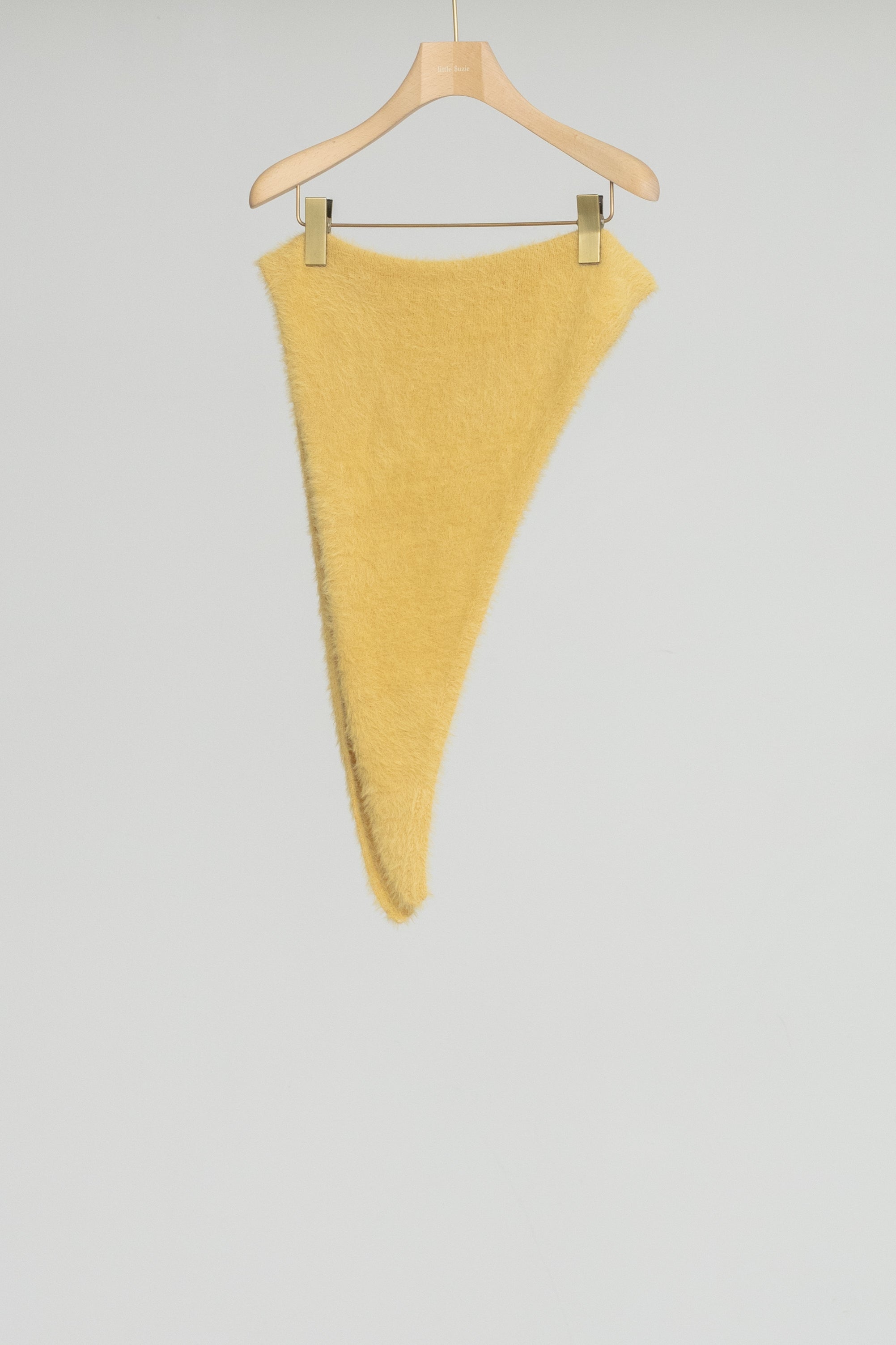 Nylon Fur Trianglar Knit Scarf (ls54533A)