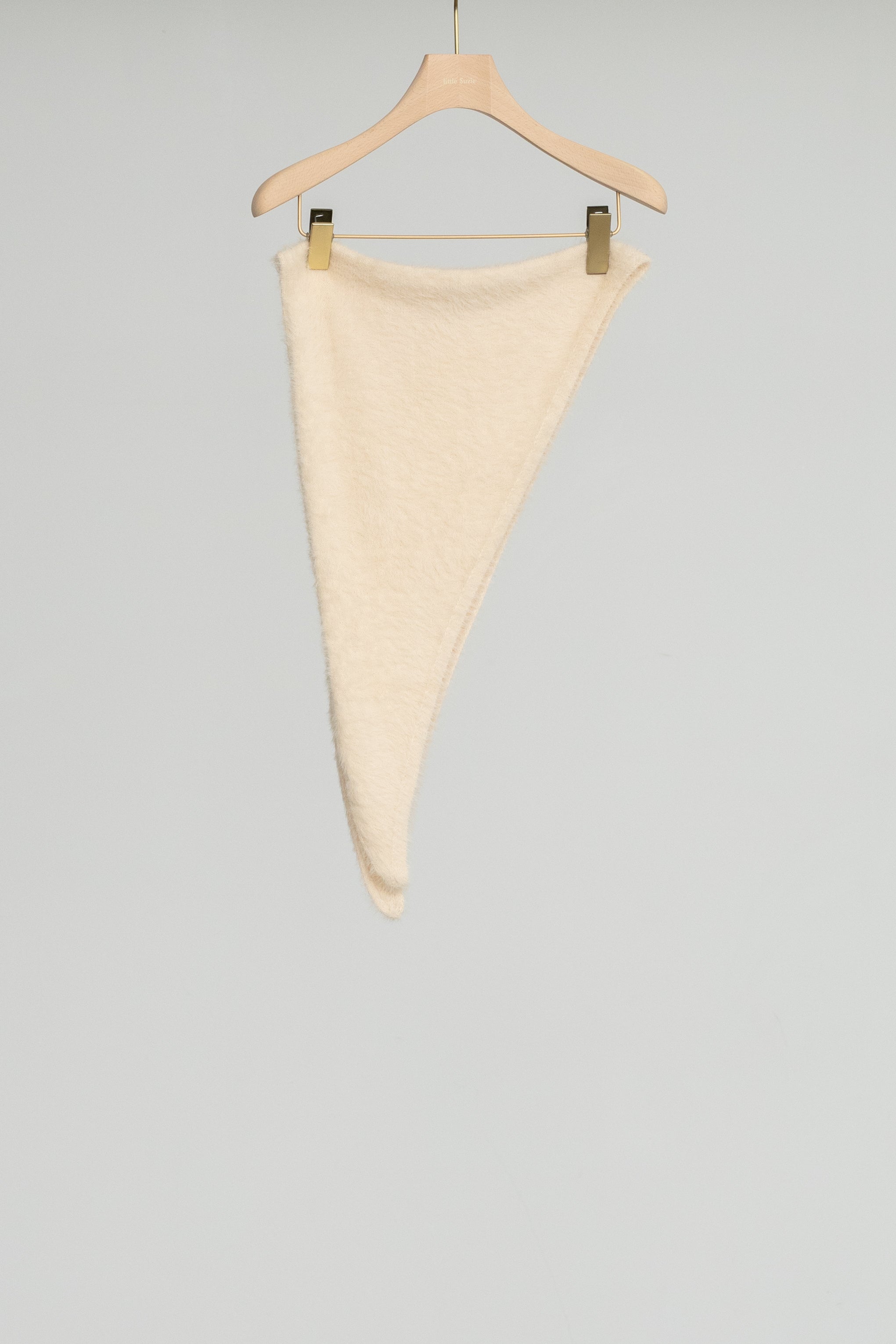 Nylon Fur Trianglar Knit Scarf (ls54533A)