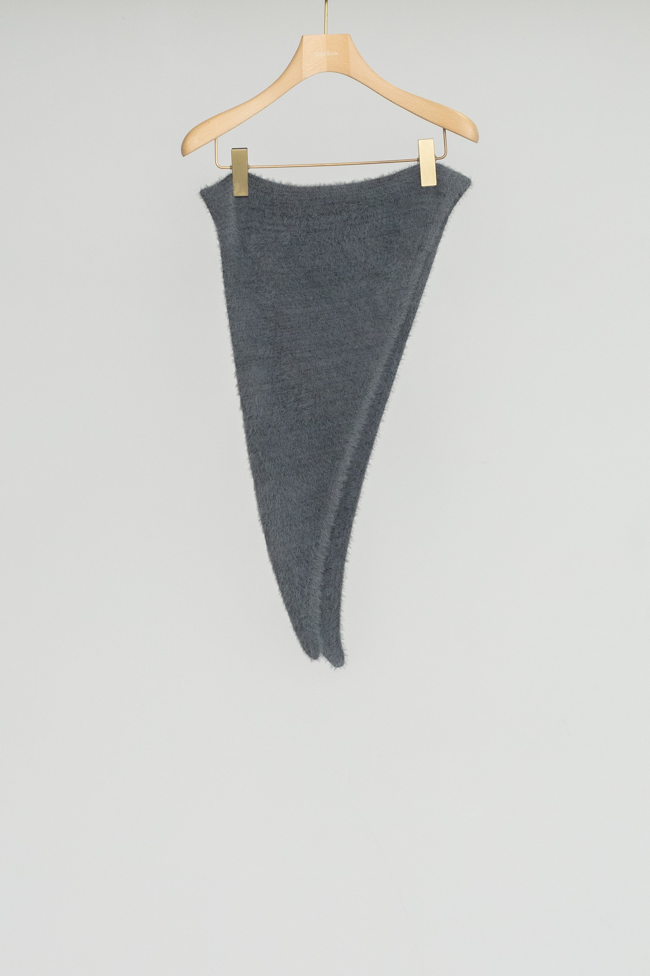 Nylon Fur Trianglar Knit Scarf (ls54533A)