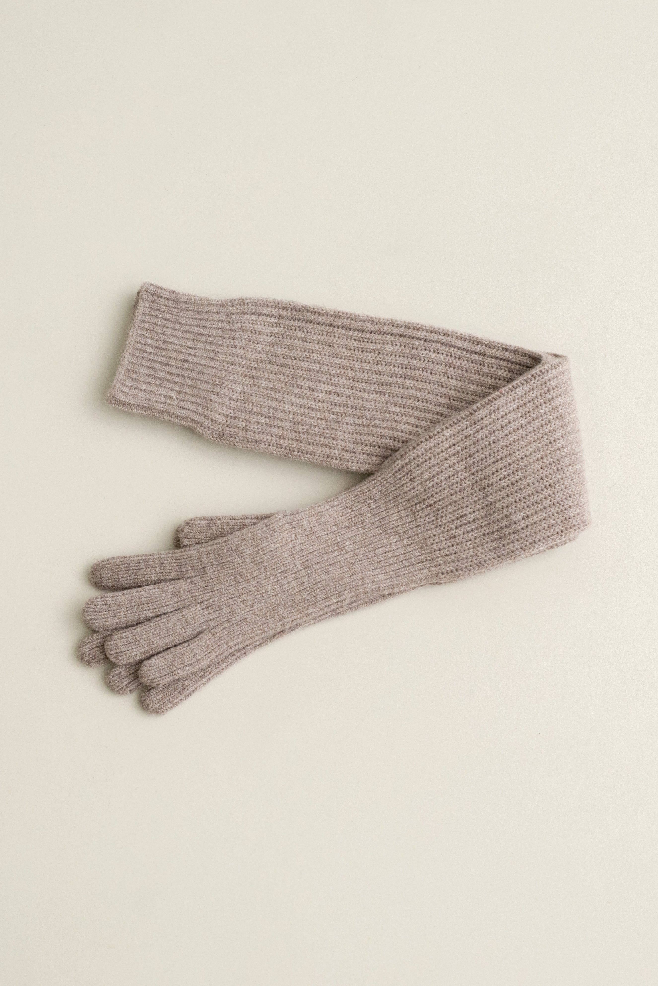 Extra Fine Merino Wool Knit Long Gloves (ls54558A)