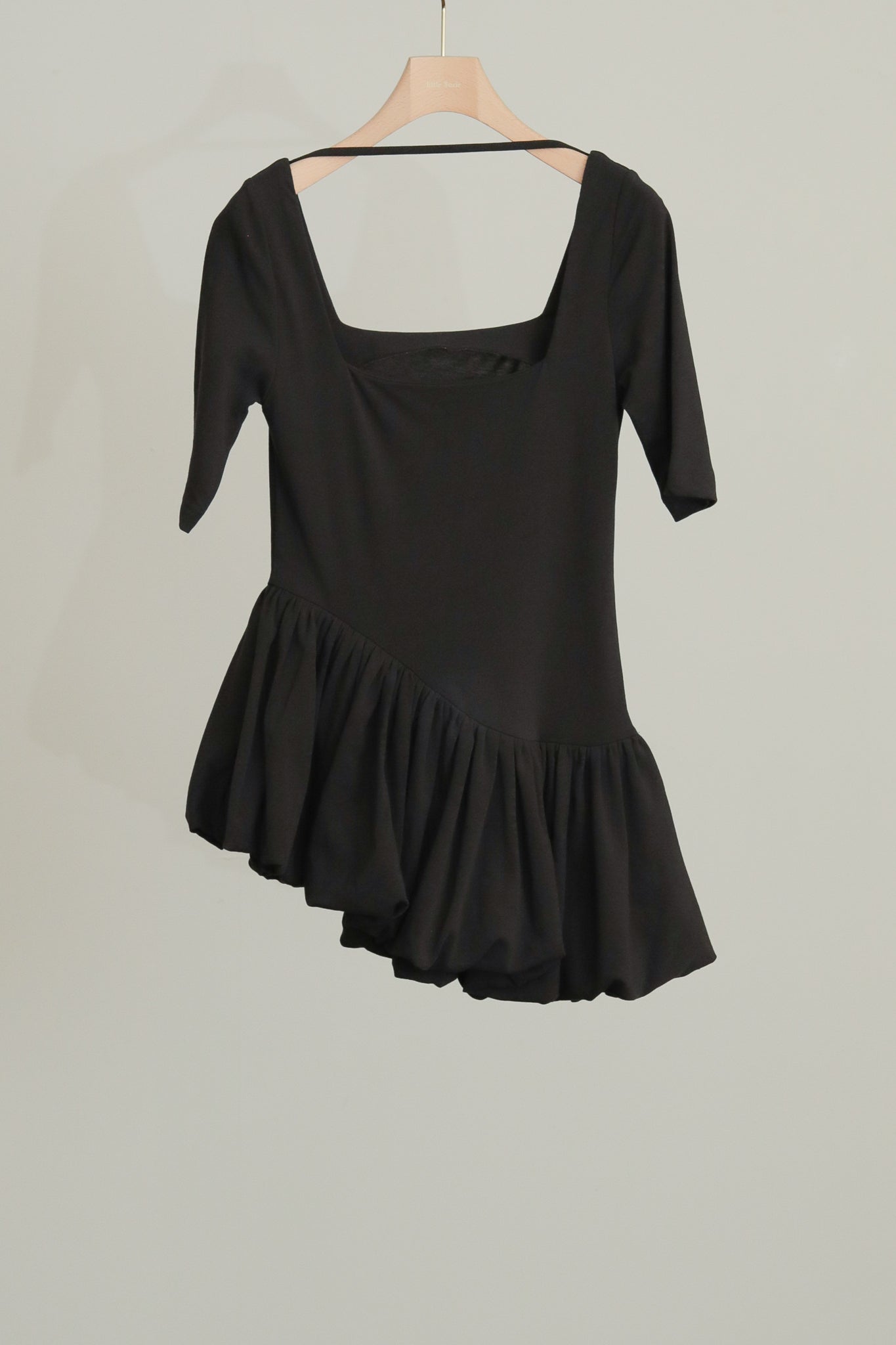 High Twist Twill Jersey Square Neck Balloon Top(ls52512T)
