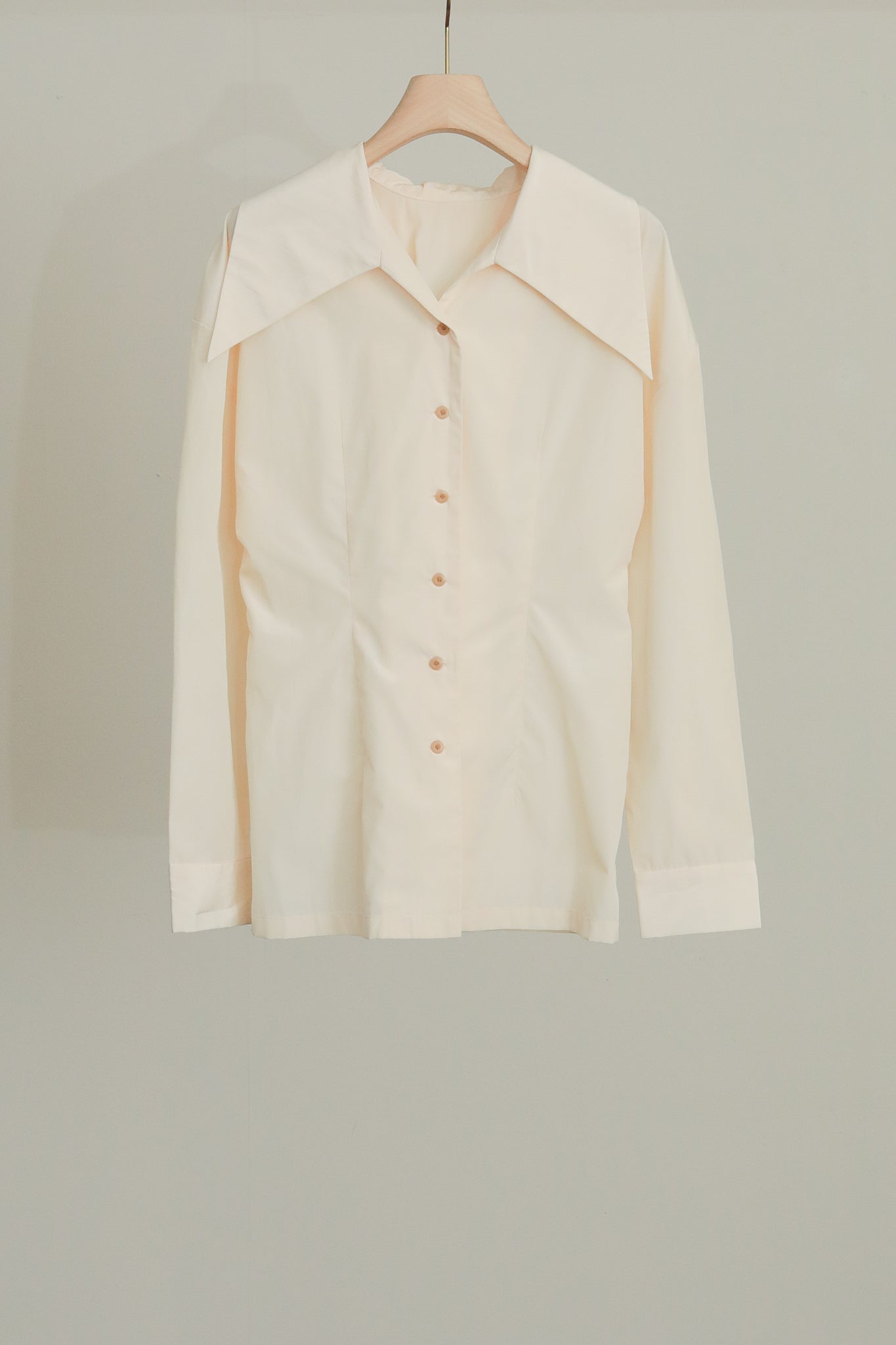 Sustainable Lawn 2way Big Collar Shirt(ls52513T)
