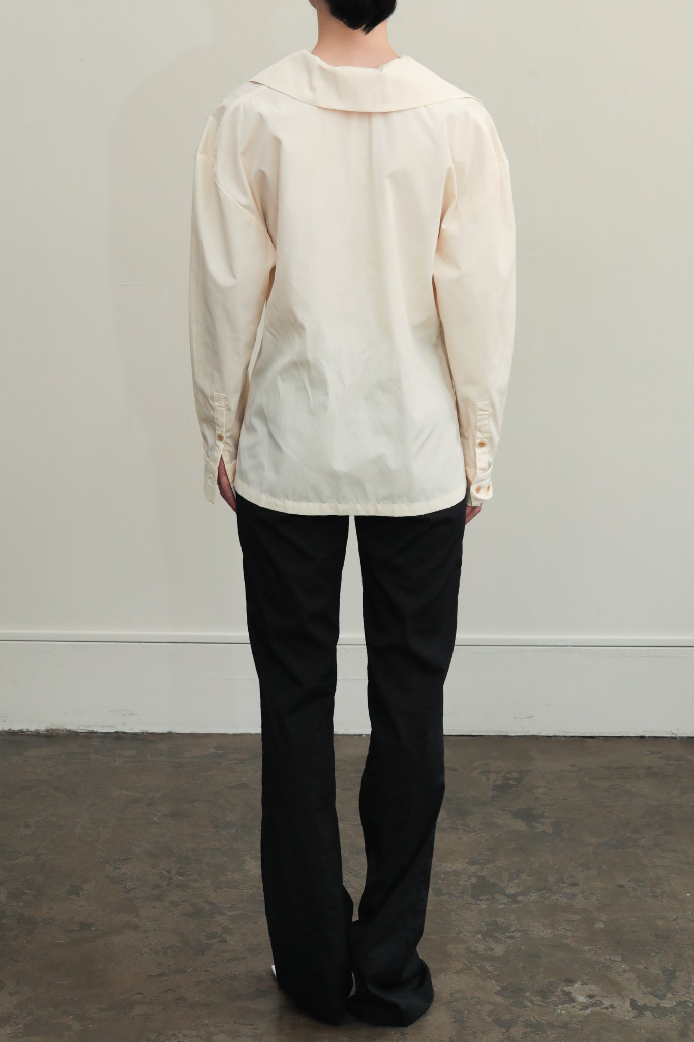 Sustainable Lawn 2way Big Collar Shirt(ls52513T)