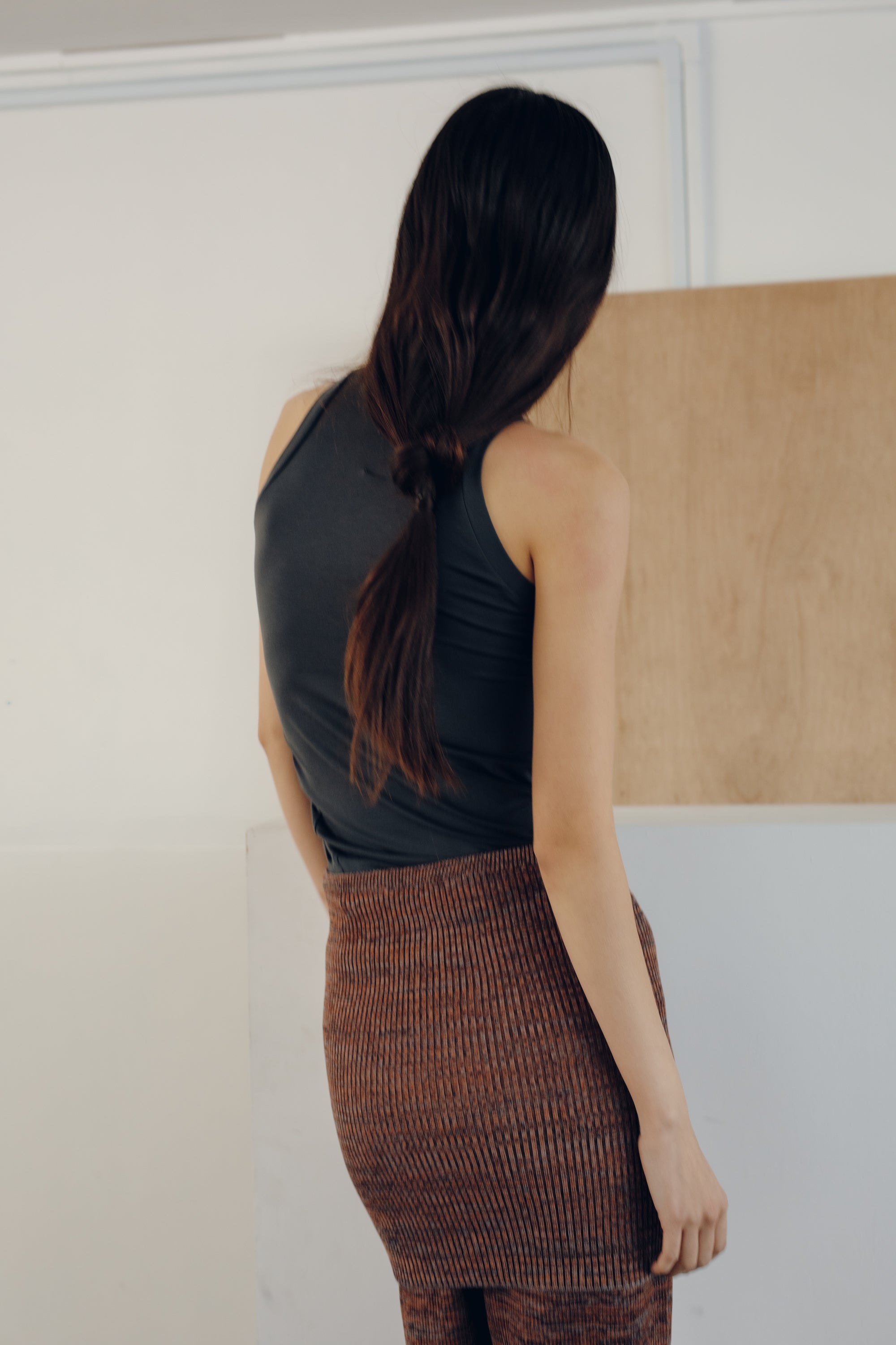 Eucalyptus Jersey Distorted Tank (ls64623T)