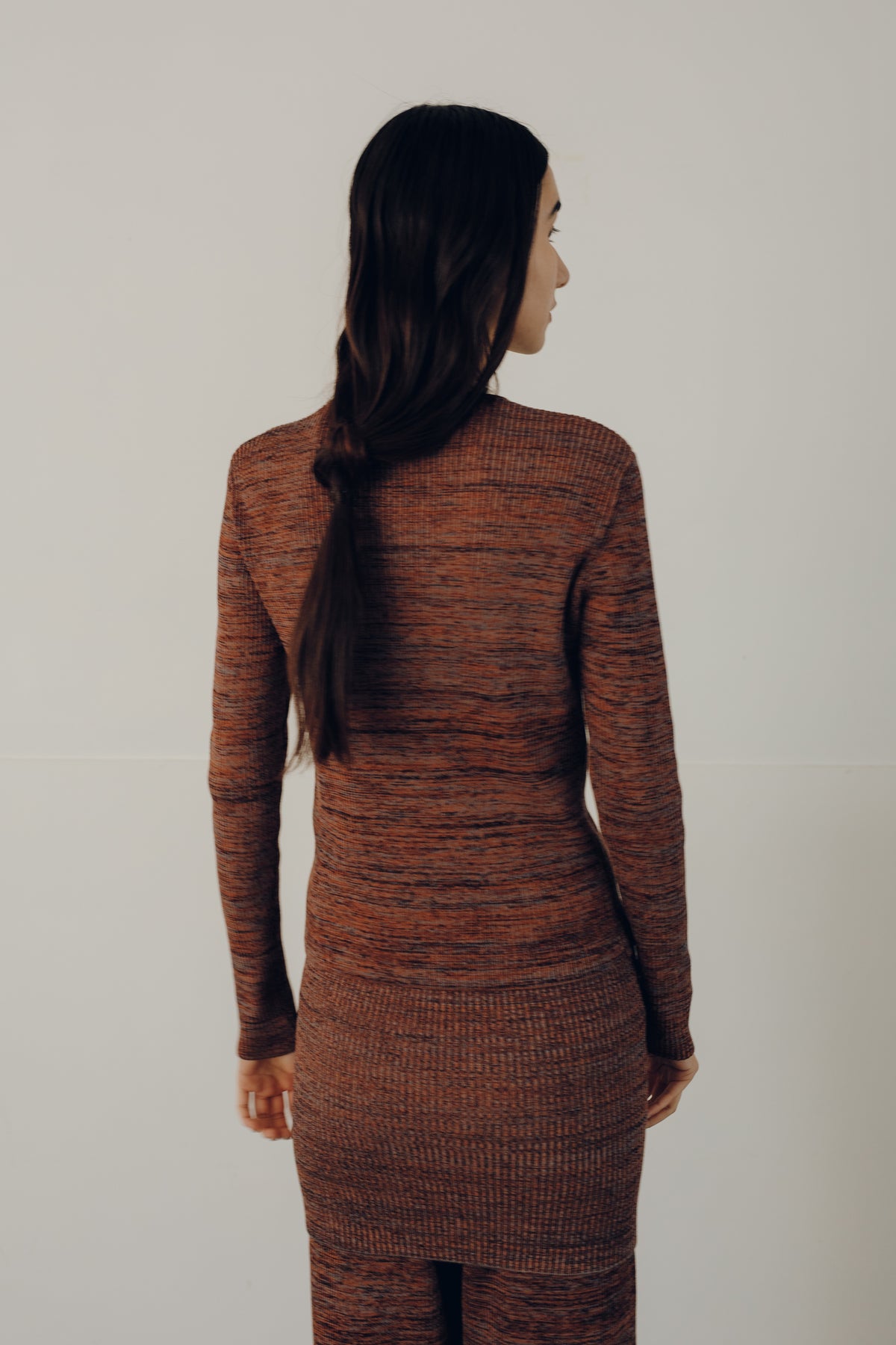 【展示会/後】Cotton 5color Marled Rib Knit Tube (ls64606K) ¥17,600-
