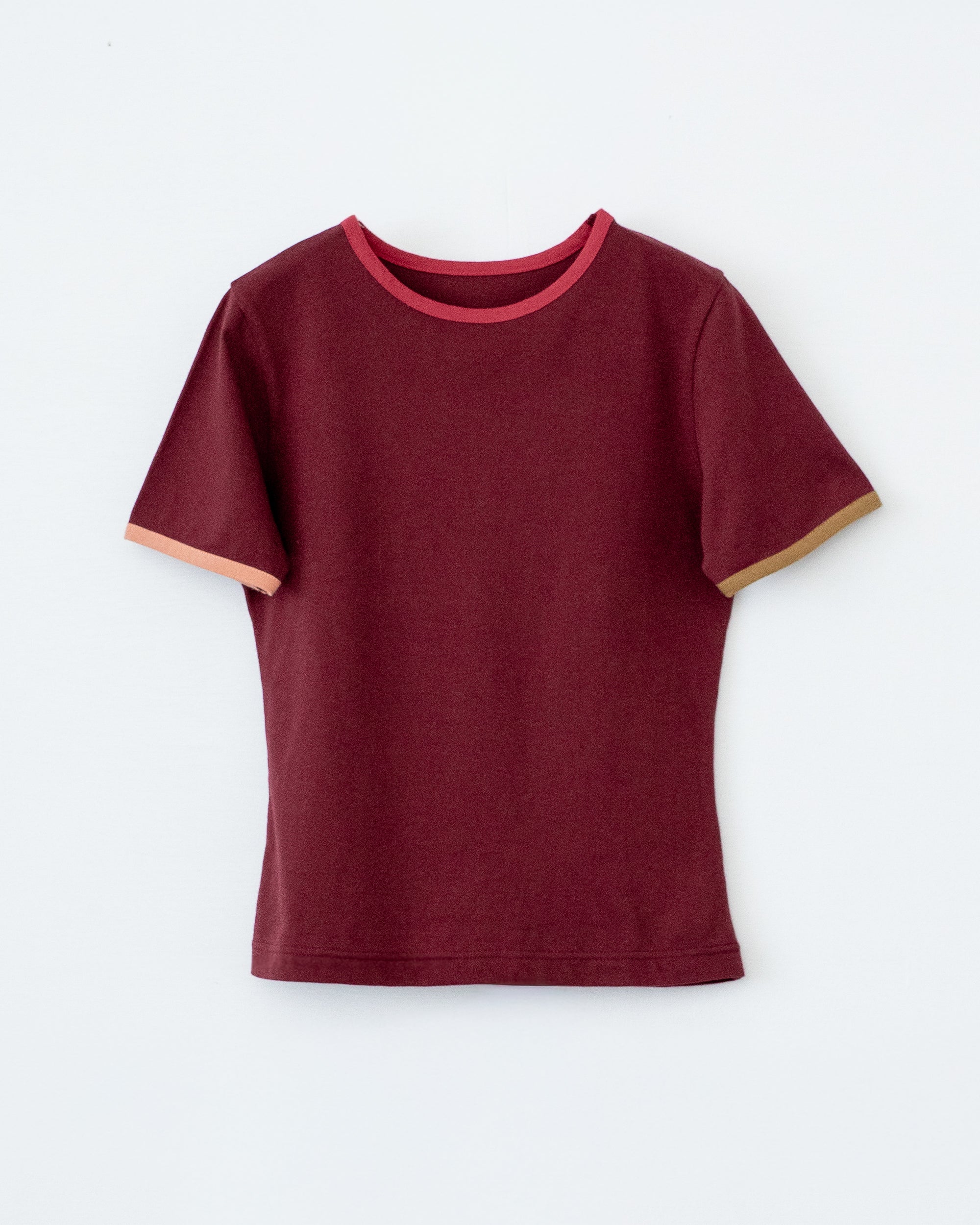 Multi Color Piping Fitted Tee(ls64629T)