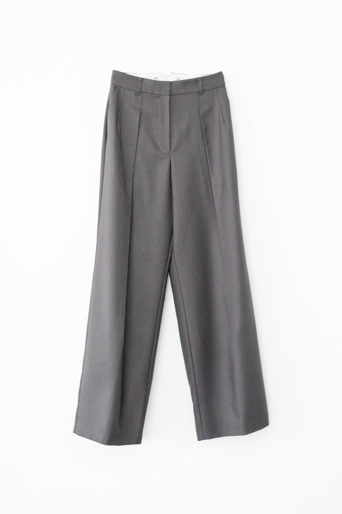 【展示会/後】Wool Mix Hip Huggers Tucked Wide Slacks FW ( ls64626P) ¥36,300-