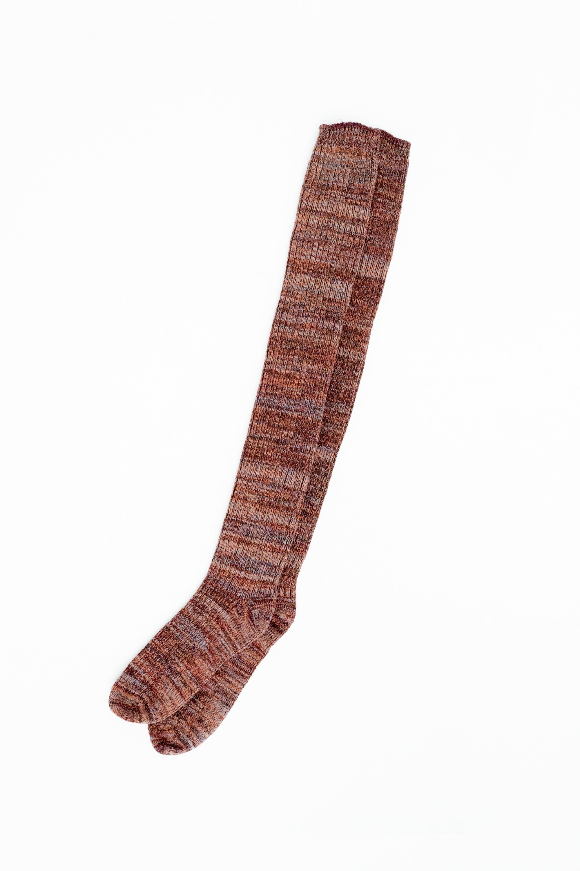 【展示会/後】Cotton 5color Marled Rib Over Knee Socks (ls64608A) ¥14,300-