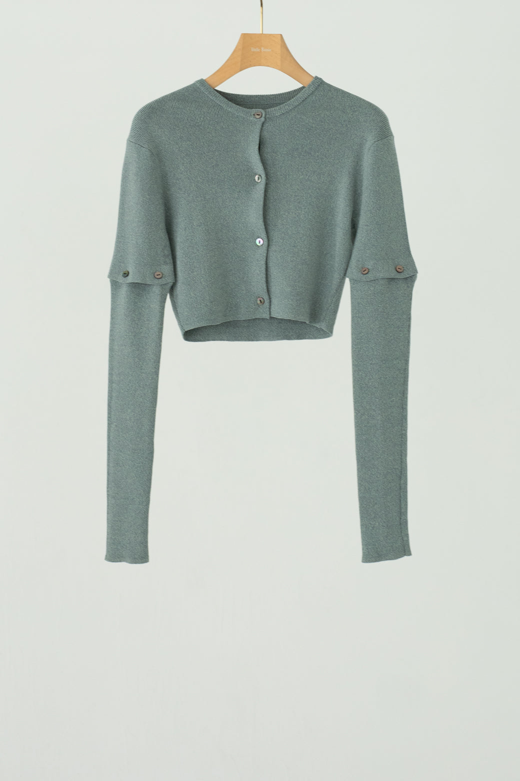 Cotton Rib Knit Detachable Cardigan (ls62577K)