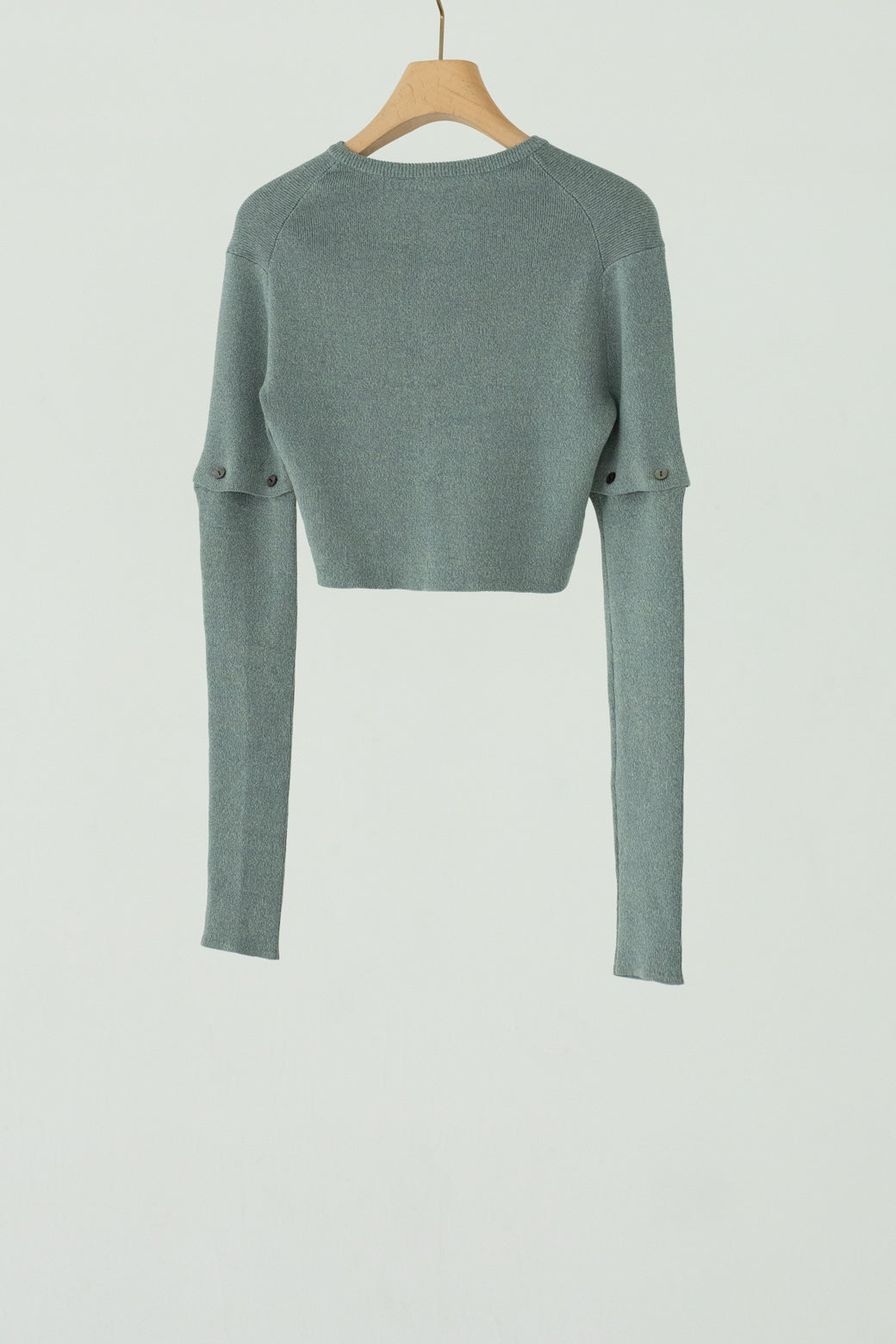 Cotton Rib Knit Detachable Cardigan (ls62577K)