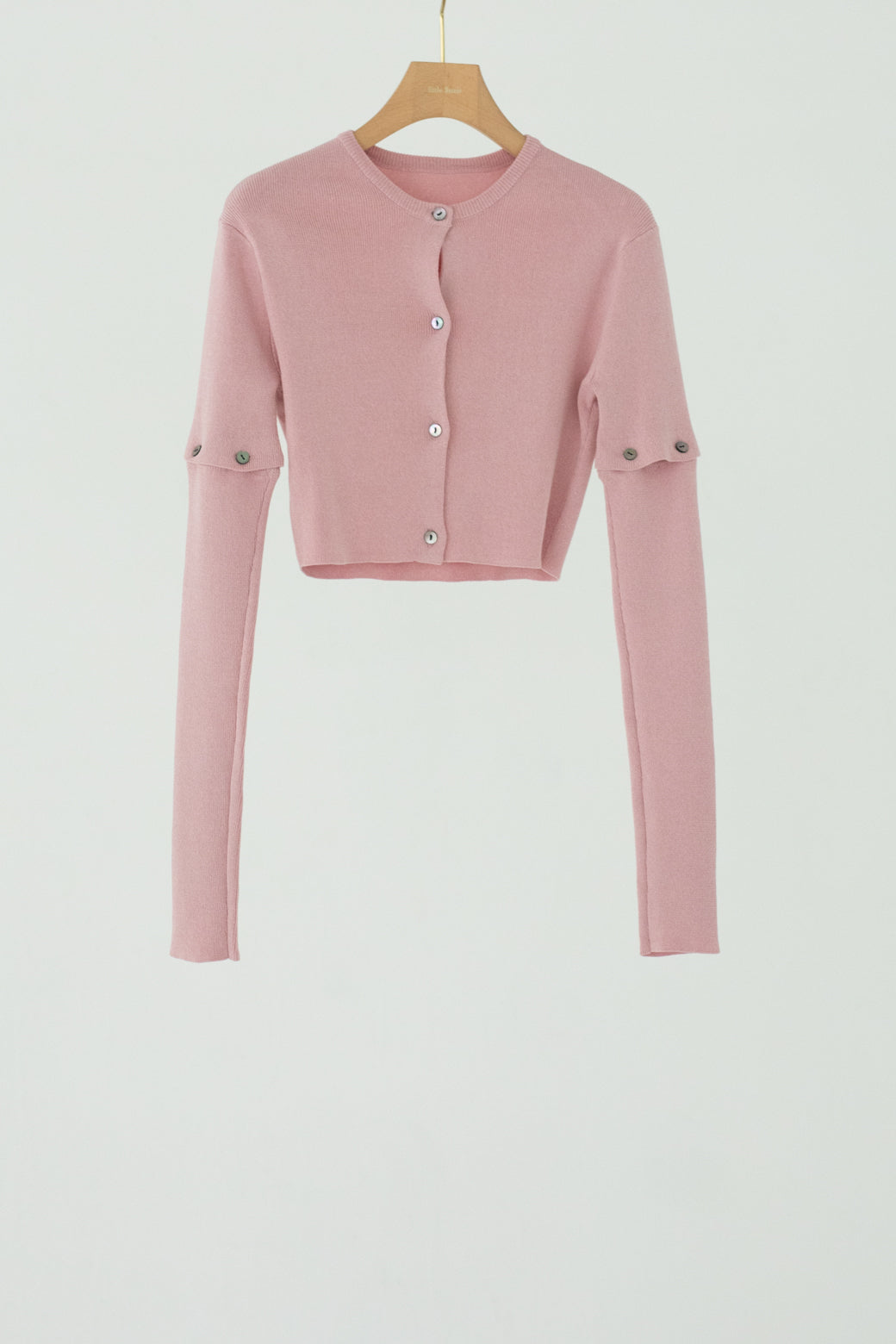 Cotton Rib Knit Detachable Cardigan (ls62577K)