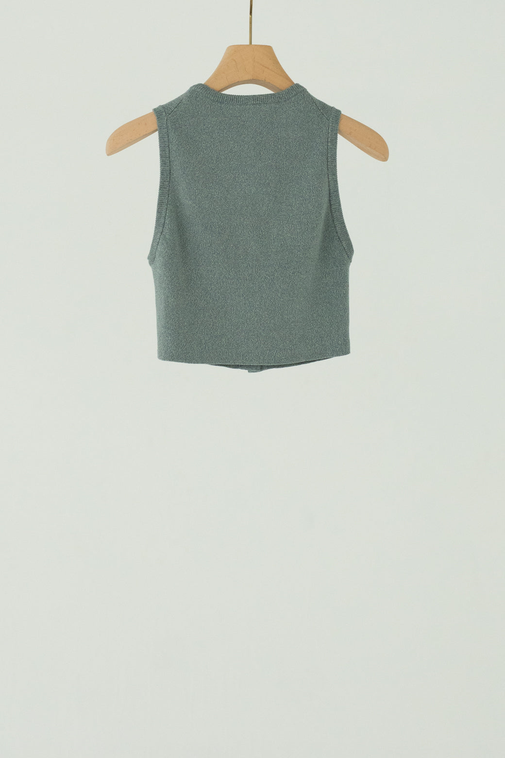 【展示会/後】Cotton Rib Knit Sleevless Top (ls62575K) ¥19,800-