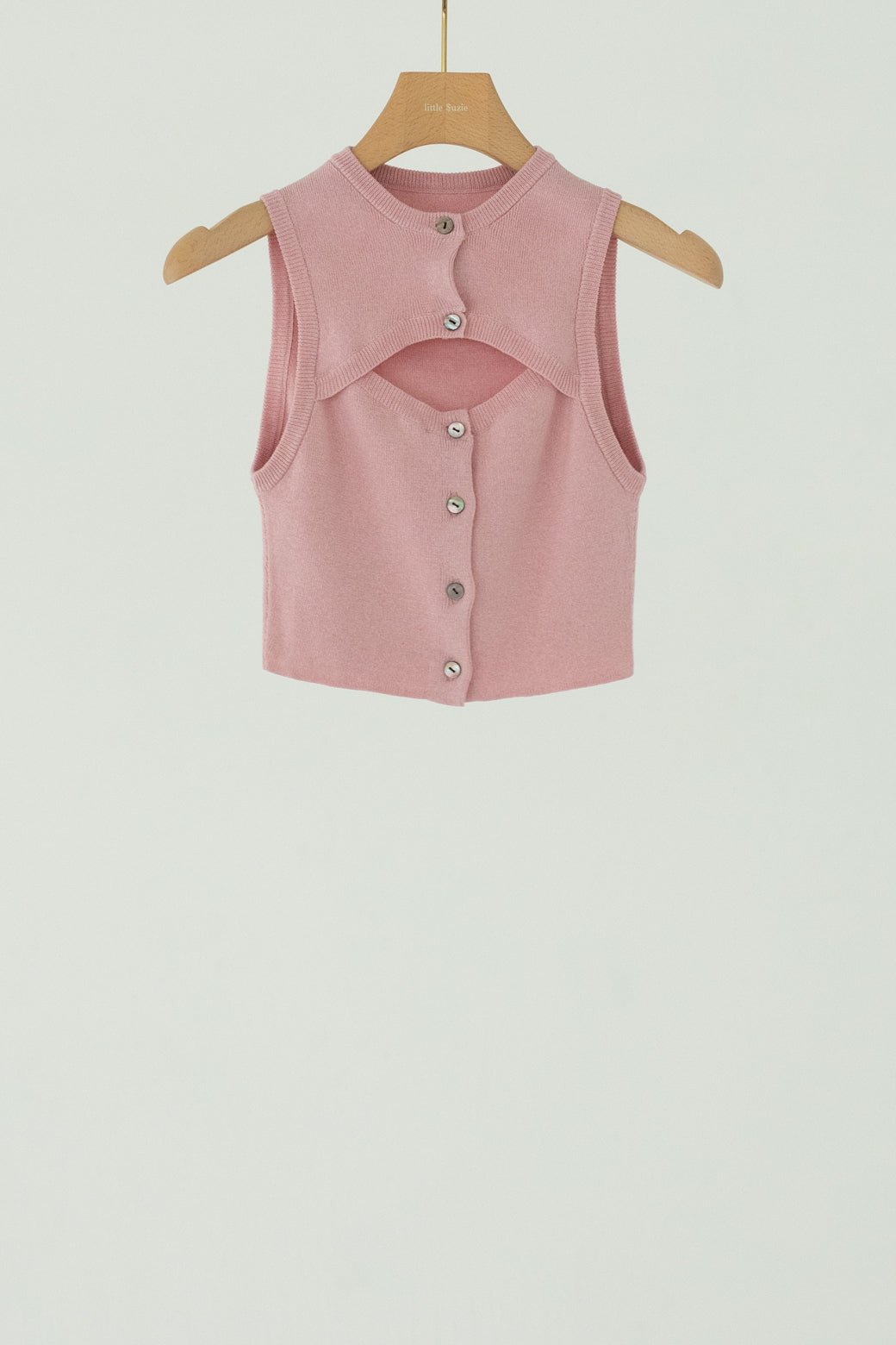 【展示会/後】Cotton Rib Knit Sleevless Top (ls62575K) ¥19,800-