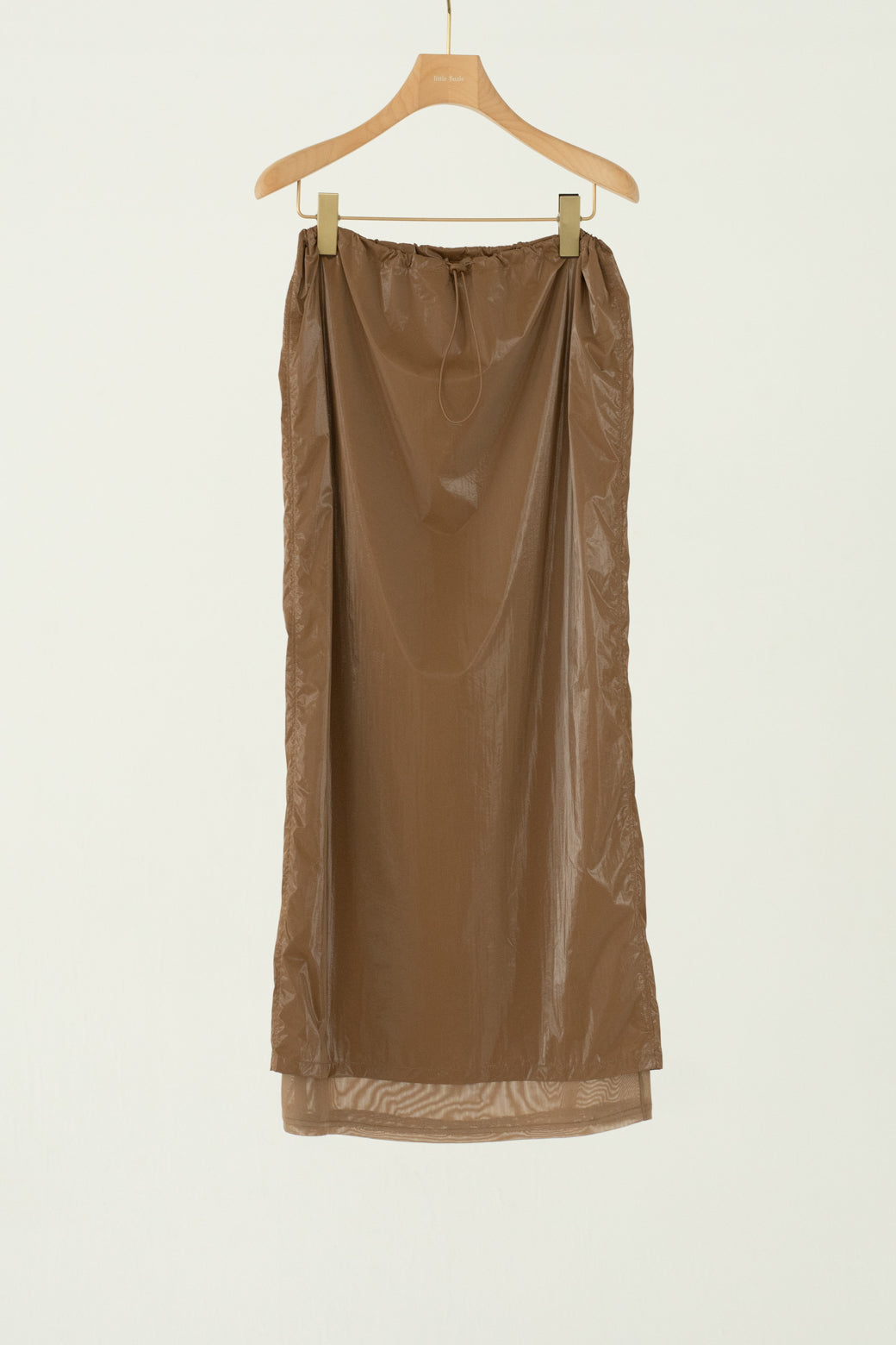 Plastic Fabric Layerd Skirt (ls62574S)