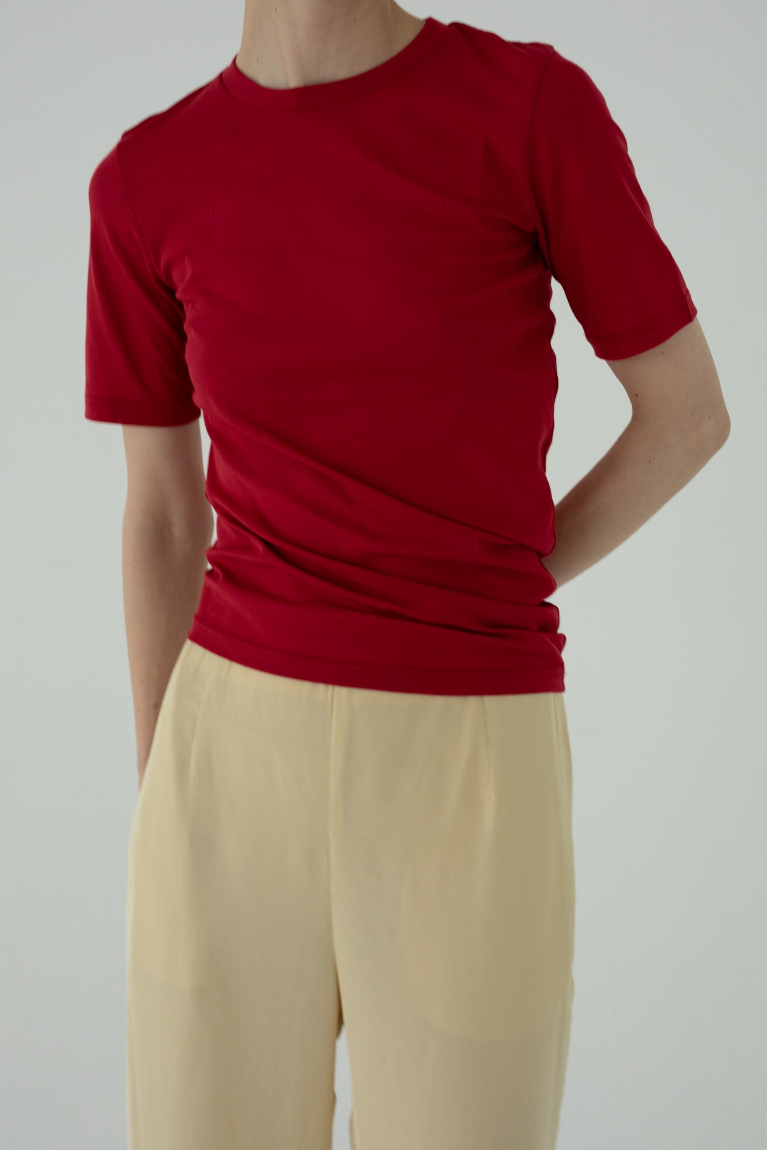 High Twist Jersey Distorted S/S Tee(ls52517T-2)