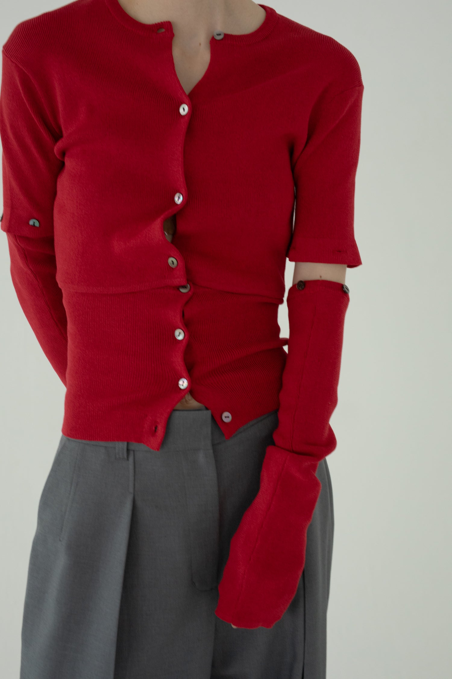 【展示会/後】Cotton Rib Knit Belly Band (ls62576K) ¥16,500-