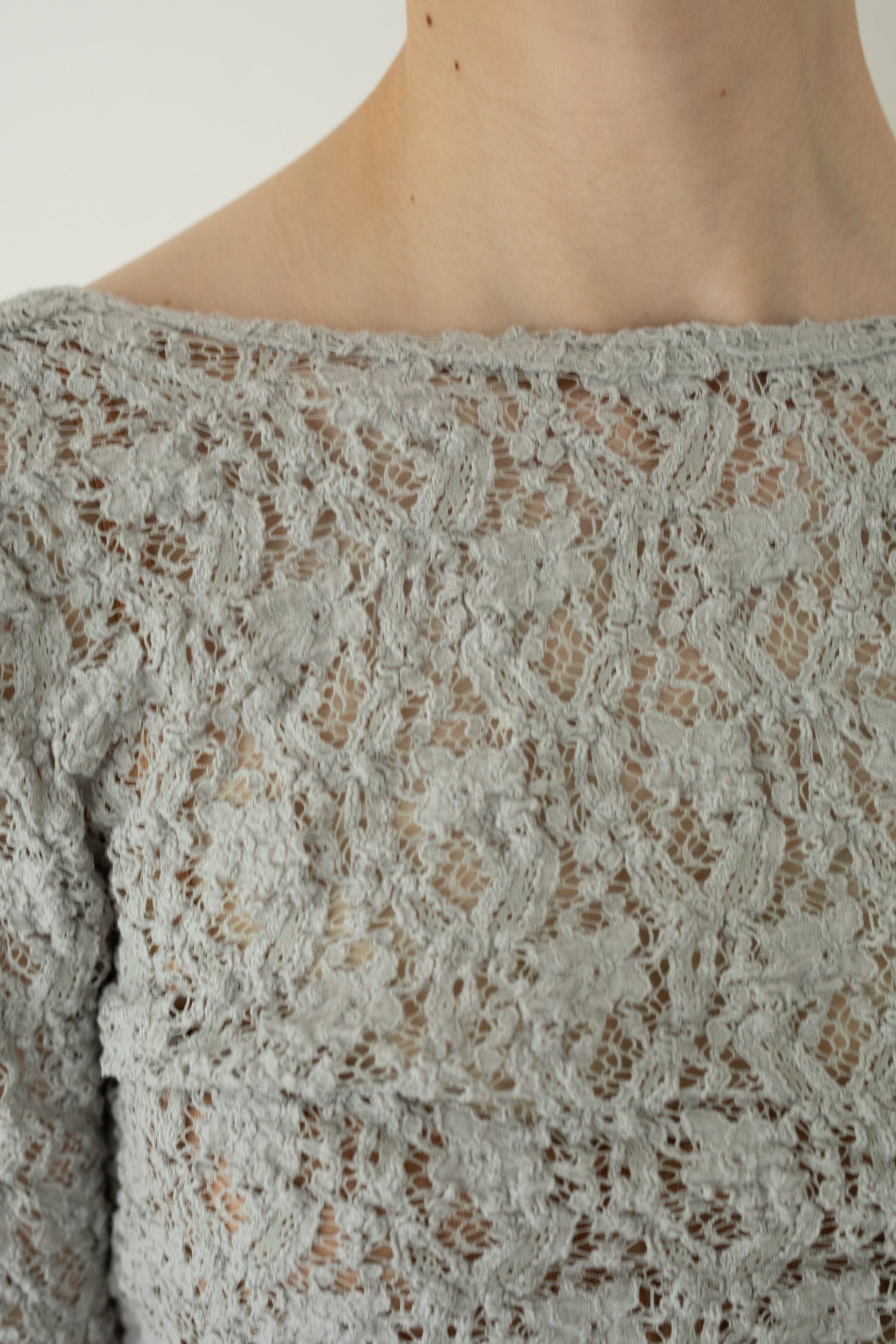 【展示会/後】Cotton Shrink Lace 2way Top (ls62580T) ¥18,700-