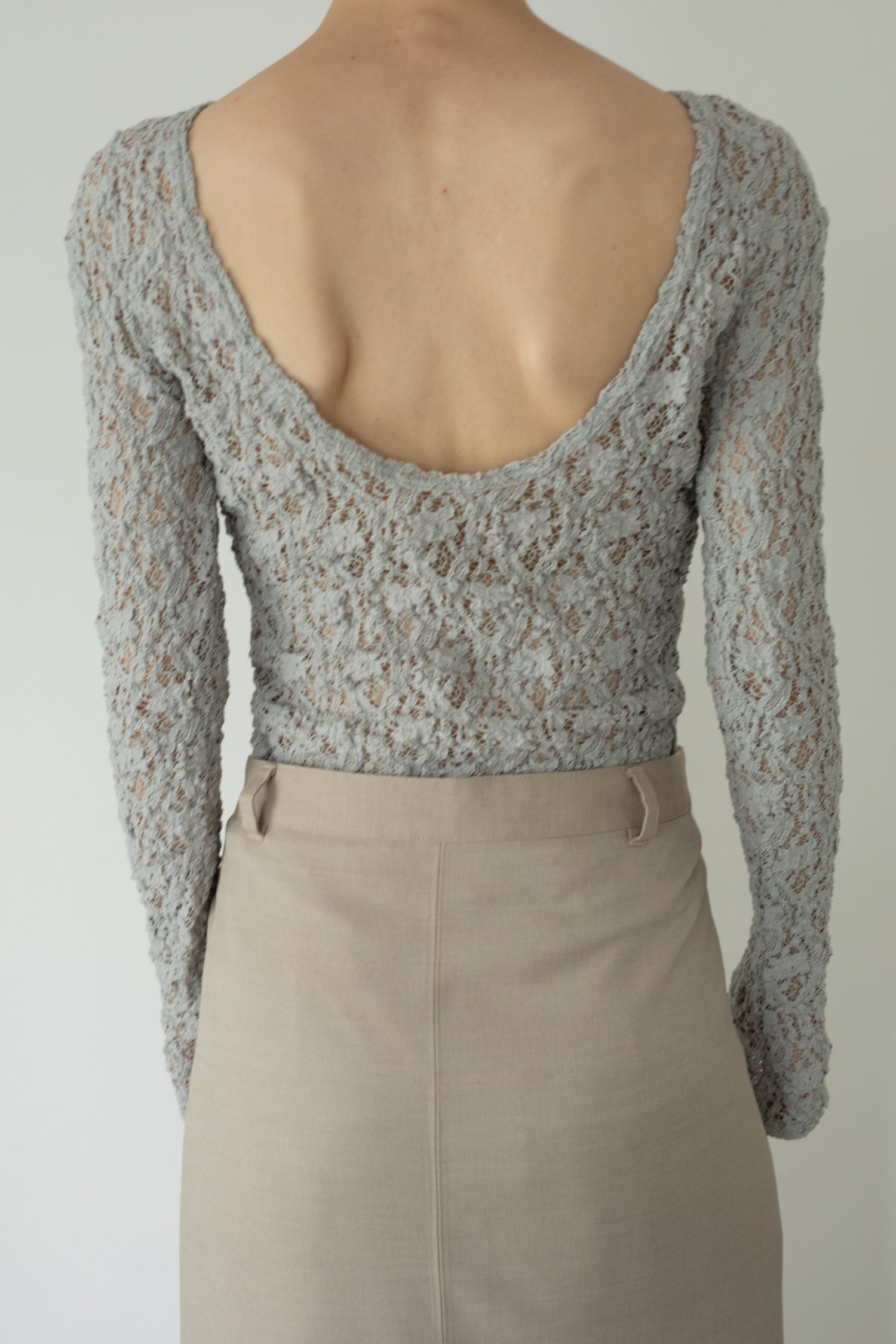 【展示会/後】Cotton Shrink Lace 2way Top (ls62580T) ¥18,700-