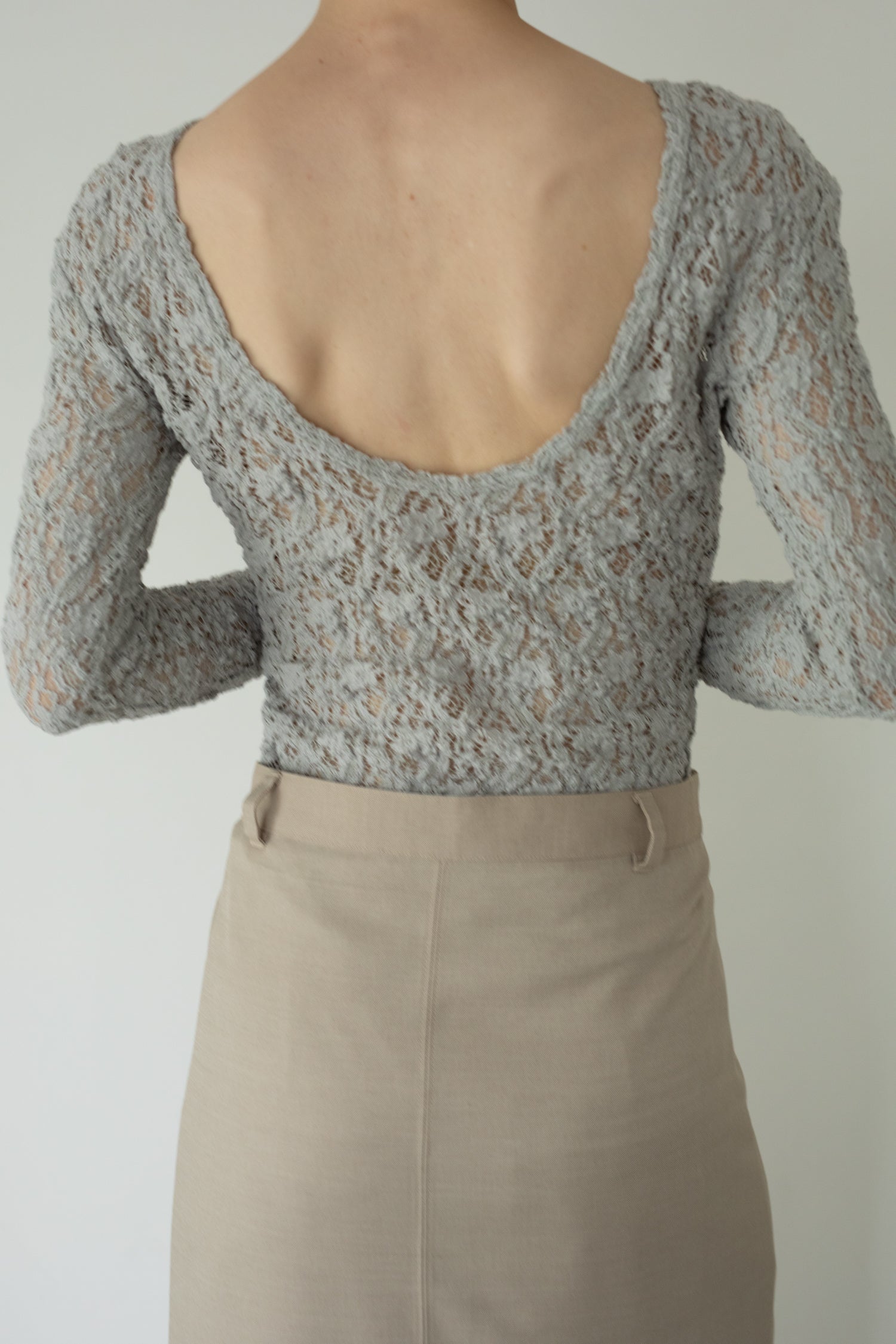 【展示会/後】Wool Mix Salon Skirt (ls62590S) ¥28,600-