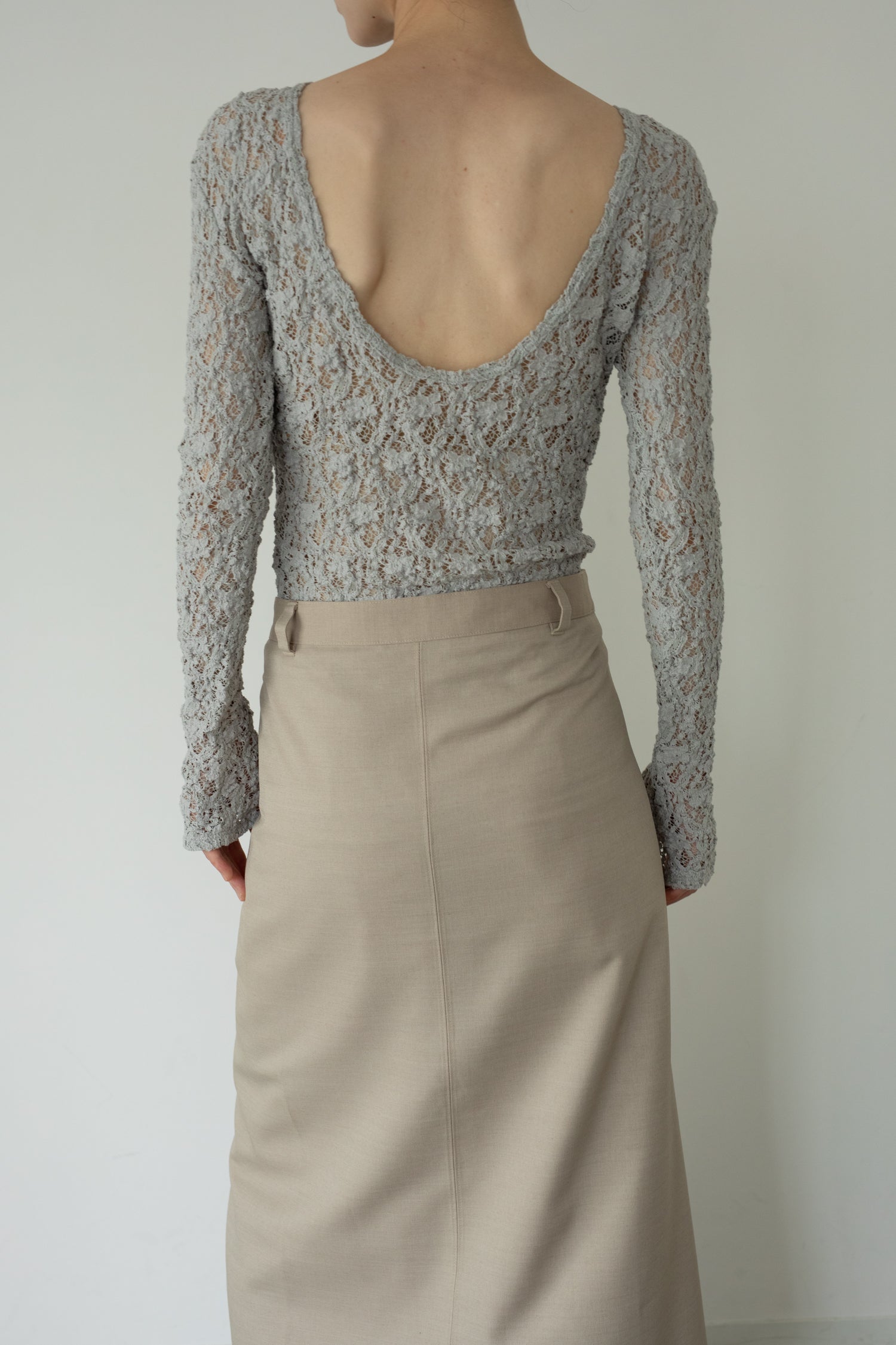 【展示会/後】Cotton Shrink Lace 2way Top (ls62580T) ¥18,700-