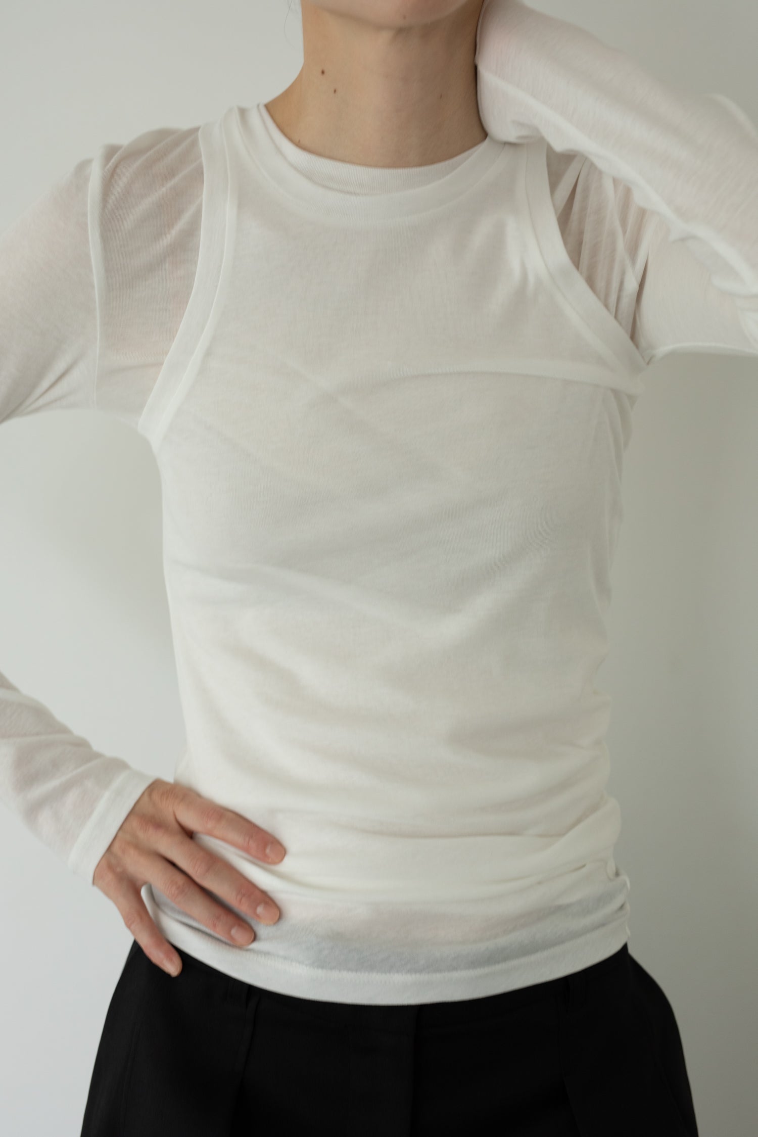 【展示会/後】High Twist Jersey Distored Tank(ls62594T)¥9,900-